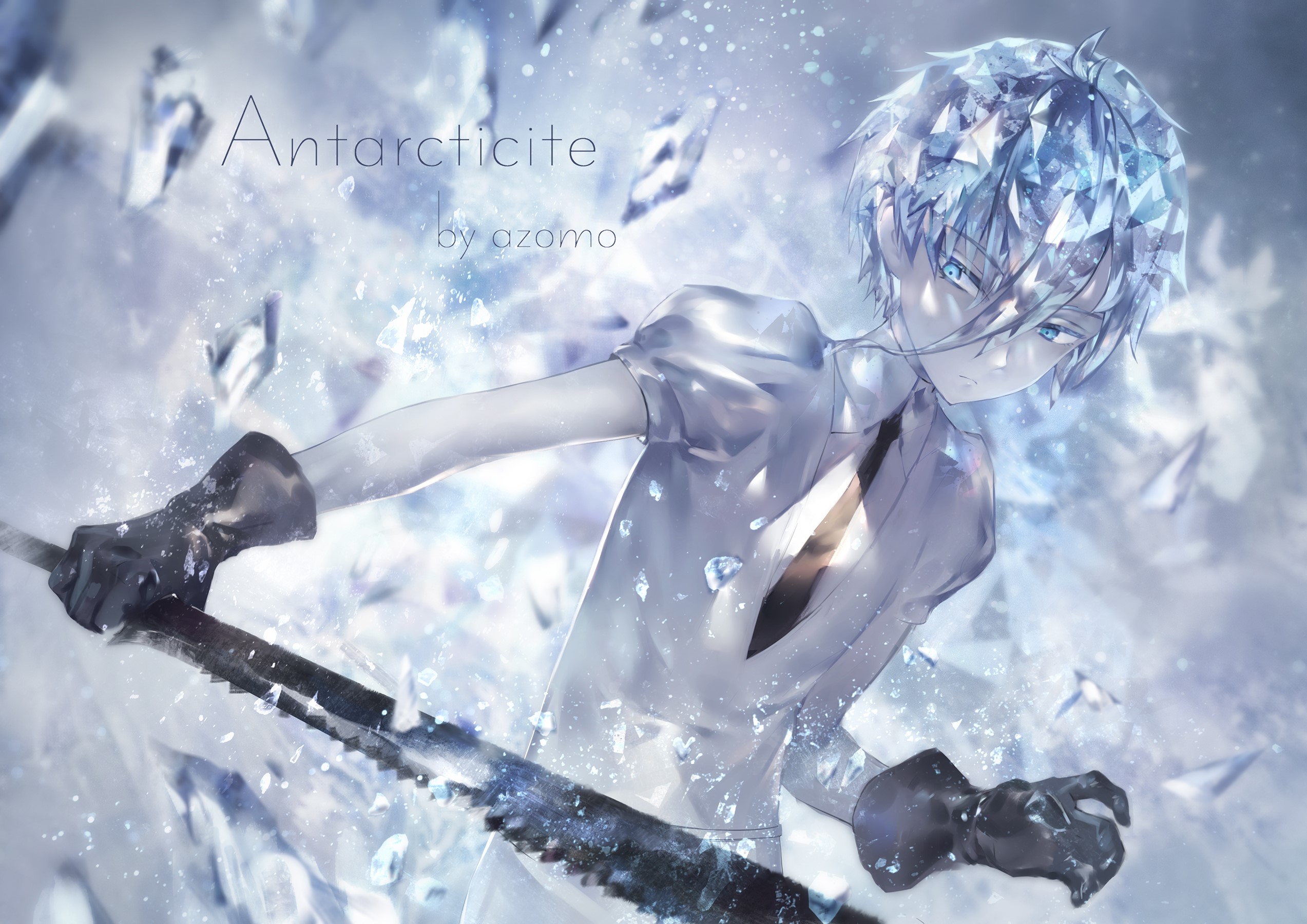 Houseki no Kuni, Antarcticite (Houseki no Kuni), jewels, azomo, anime, HD Wallpaper