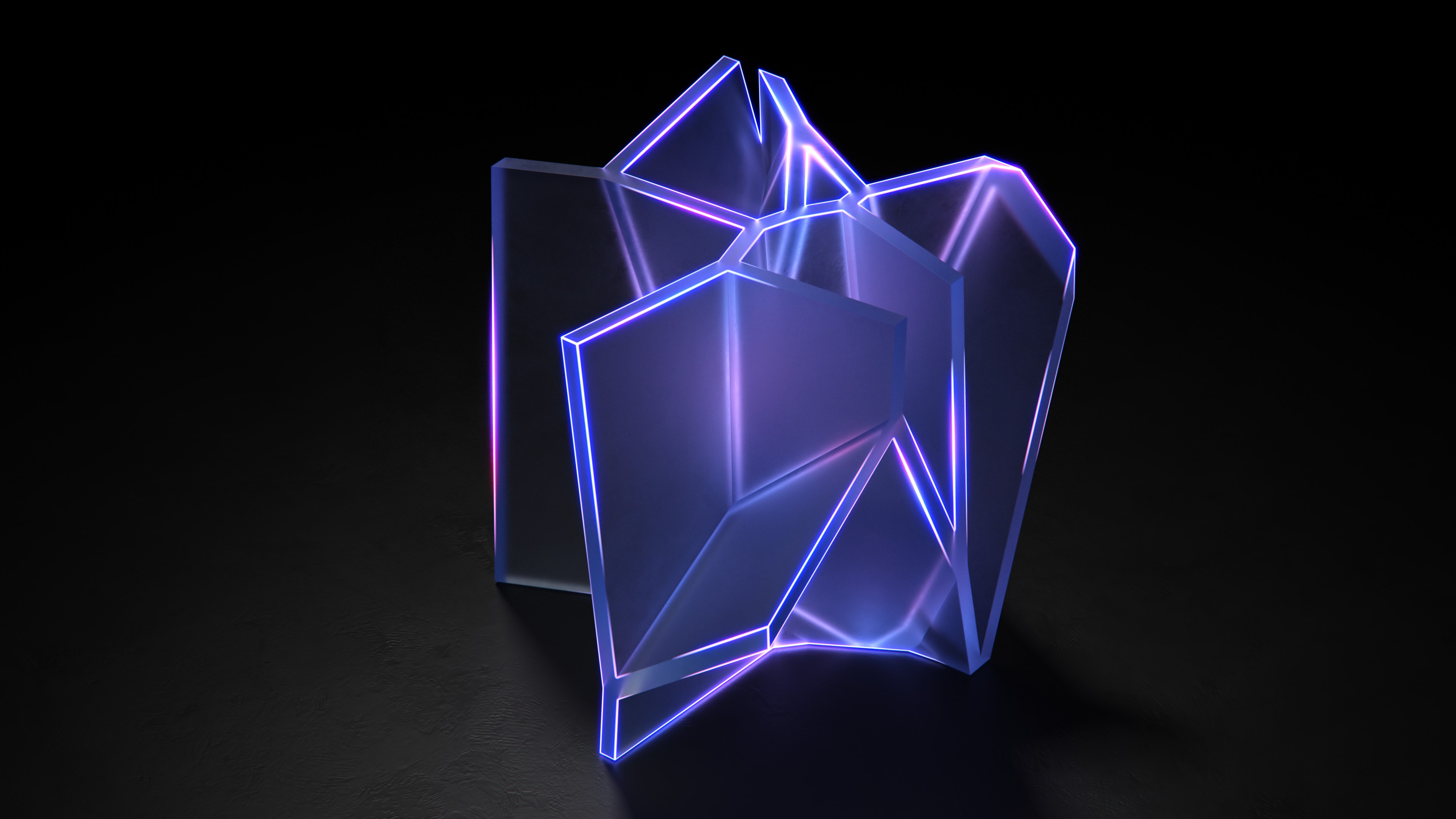 abstract, 3D, glass, HD Wallpaper