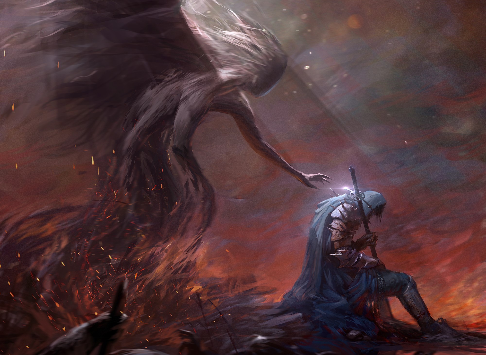 warrior, fantasy art, digital art, HD Wallpaper
