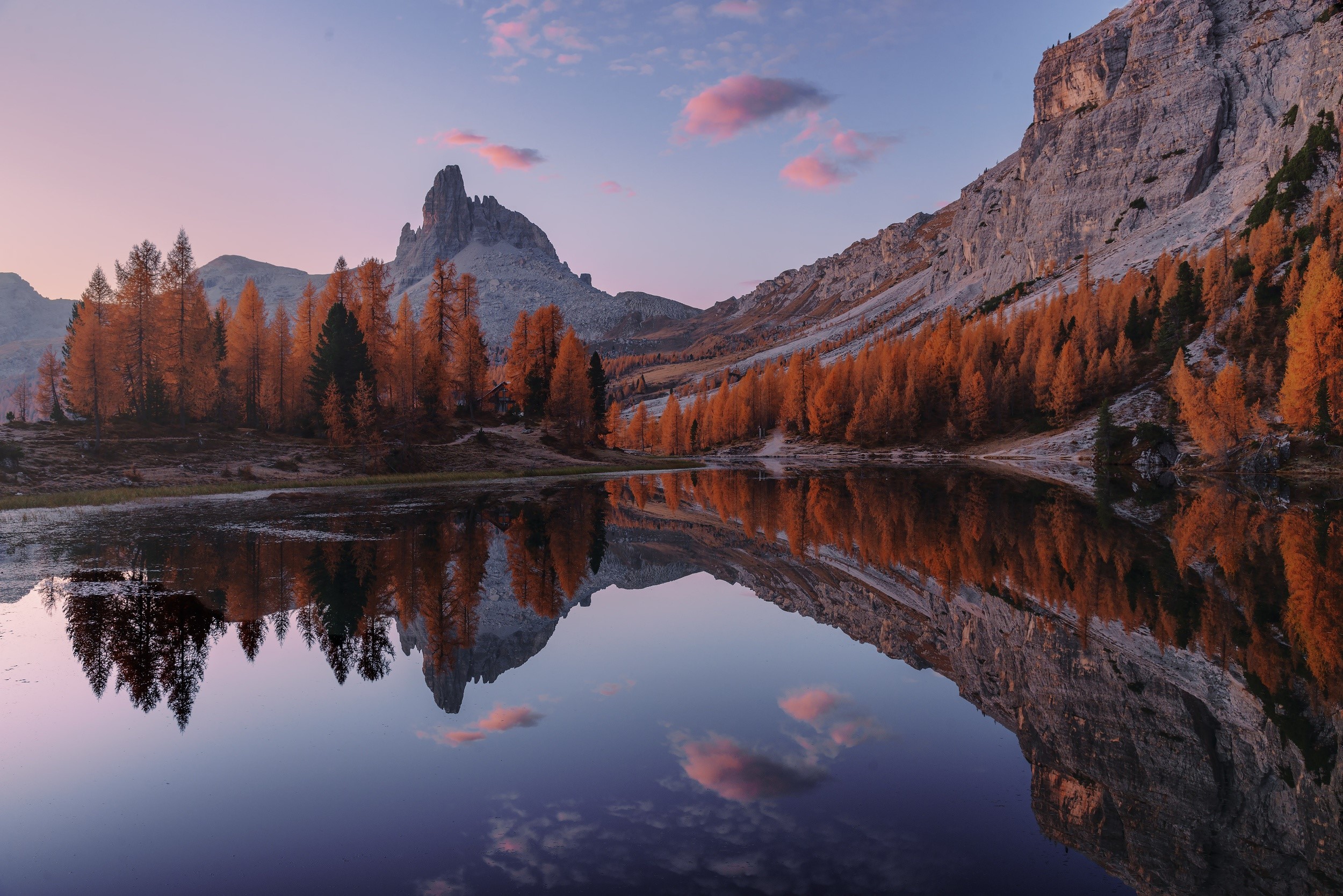 lake, mountains, trees, reflection, nature, HD Wallpaper