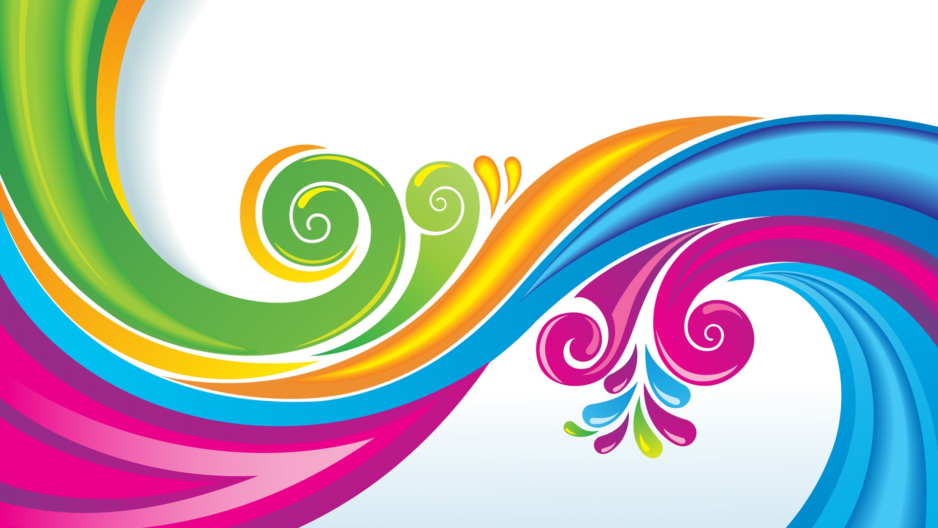 abstract, colorful, swirls, digital art, HD Wallpaper