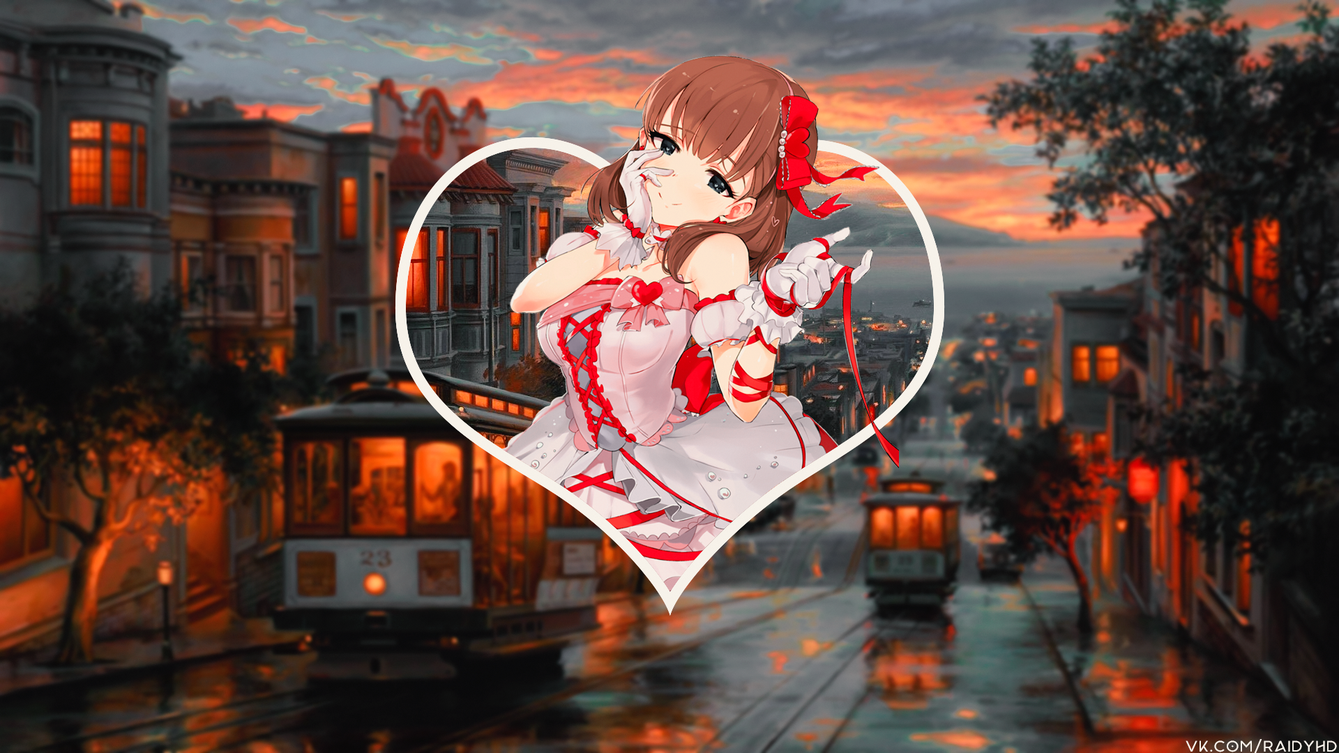 anime, anime girls, picture-in-picture, THE, HD Wallpaper