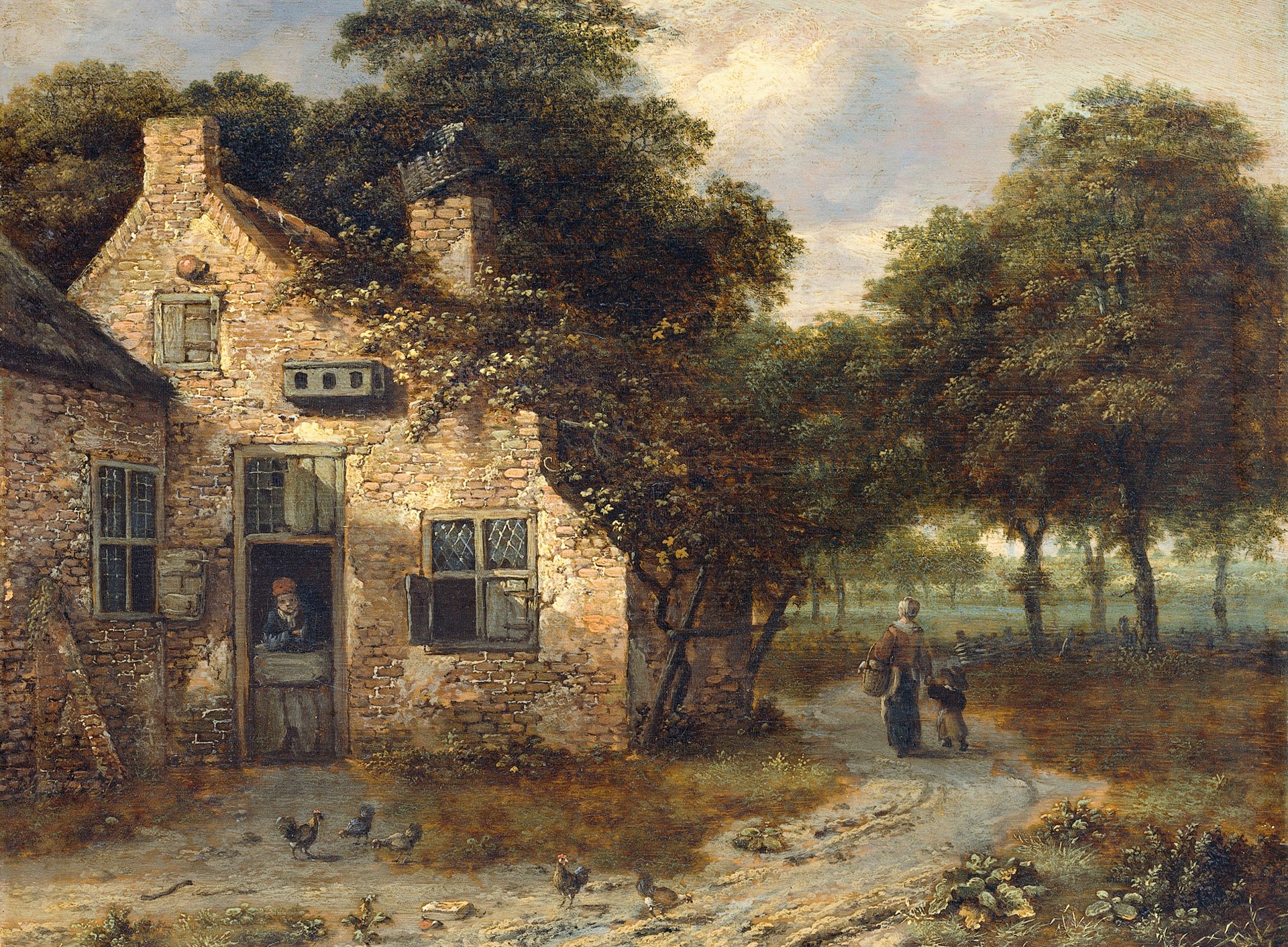 painting, classic art, house, HD Wallpaper