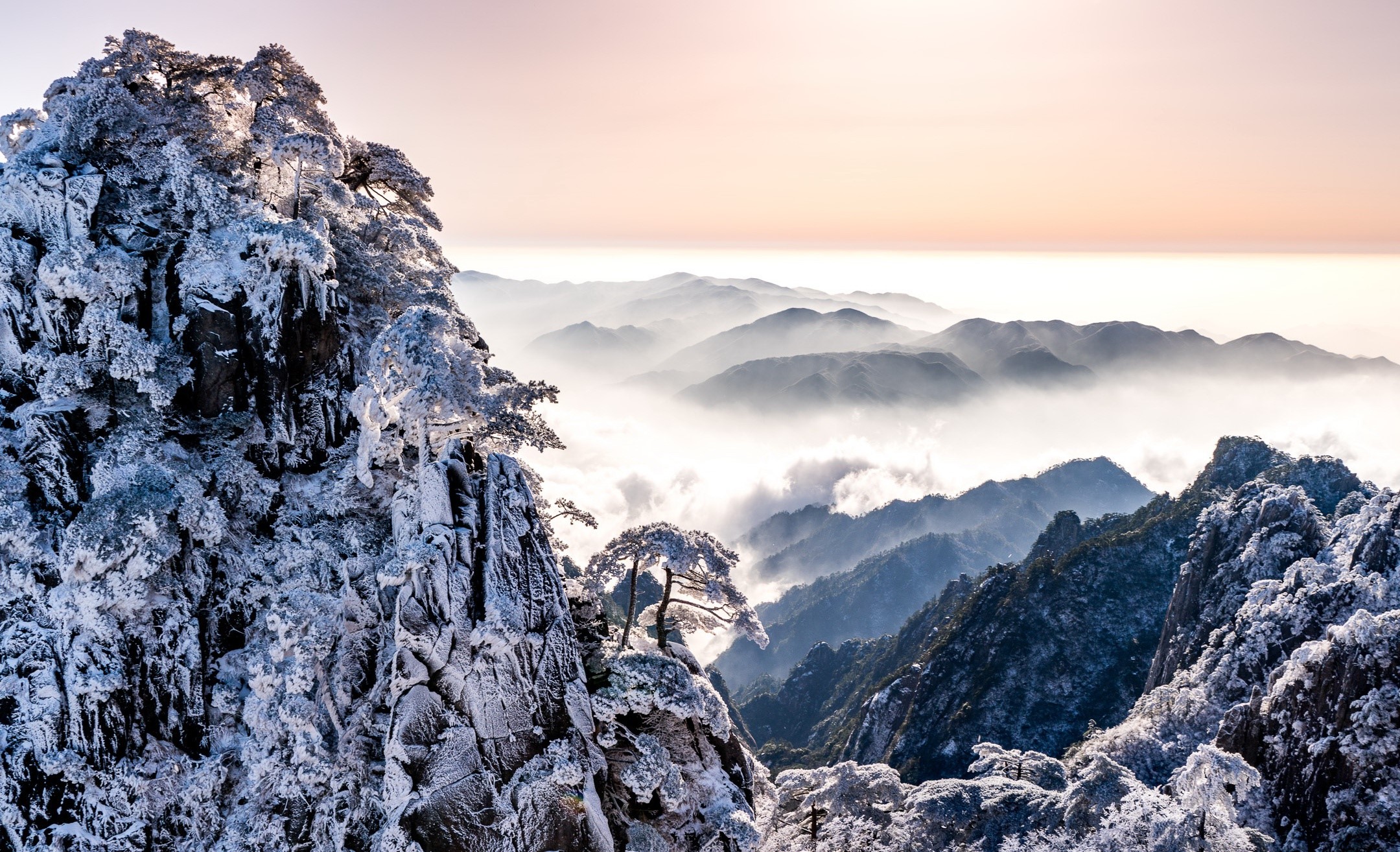 mountains, nature, winter, snow, landscape, HD Wallpaper
