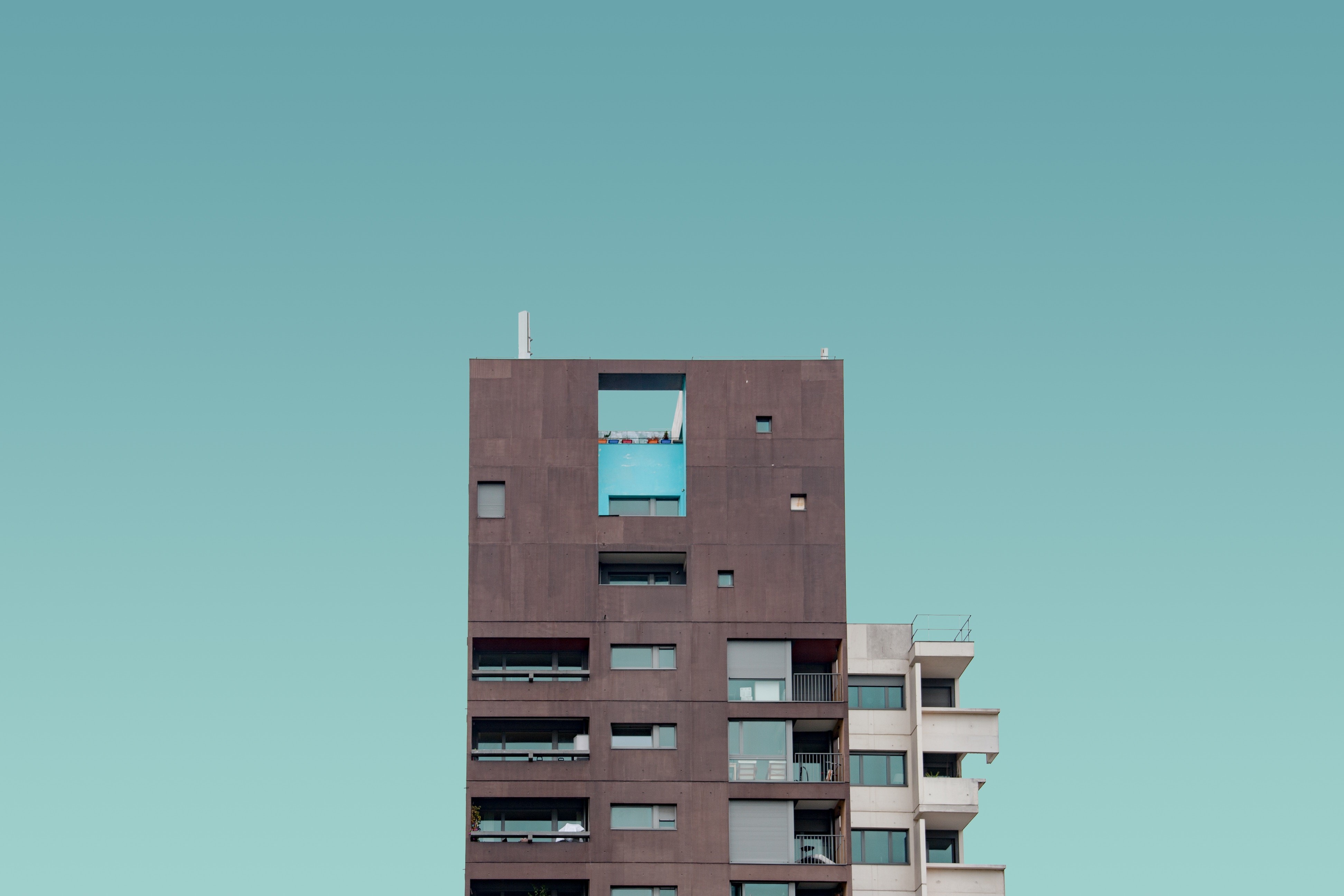 clear sky, blue, sky, building, HD Wallpaper