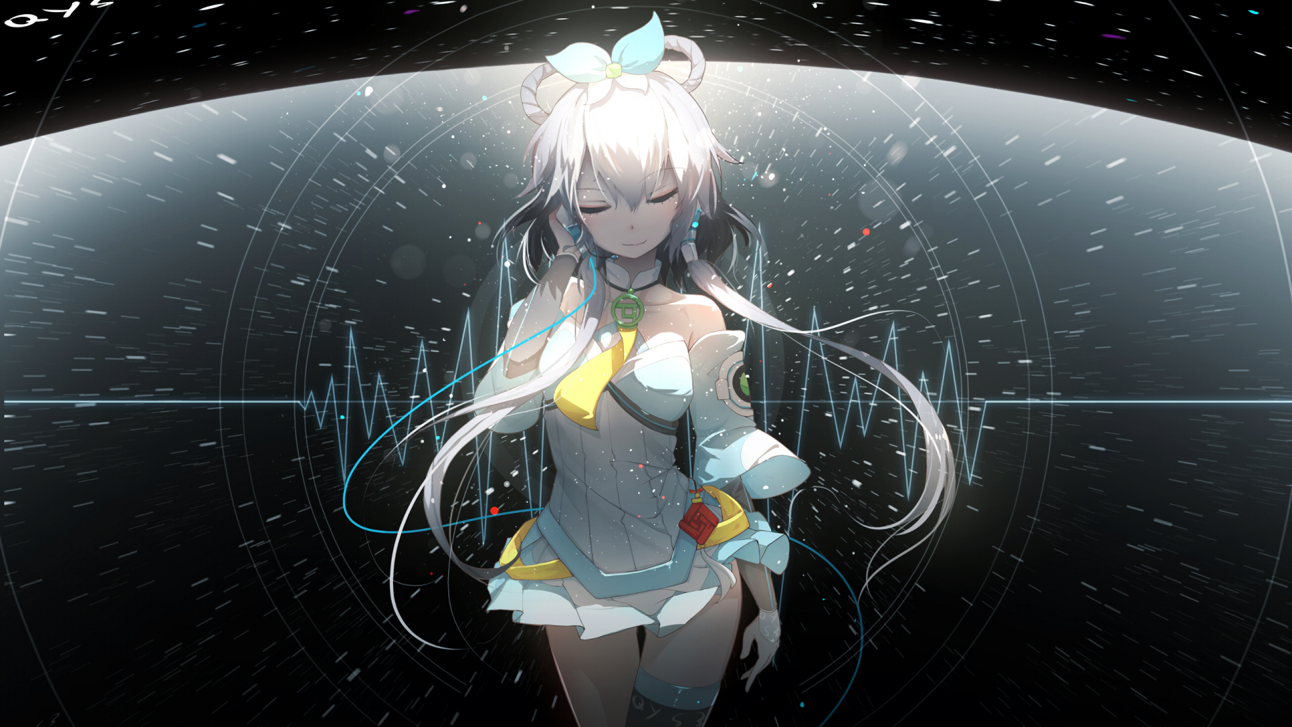 Vocaloid, anime girls, white hair, HD Wallpaper