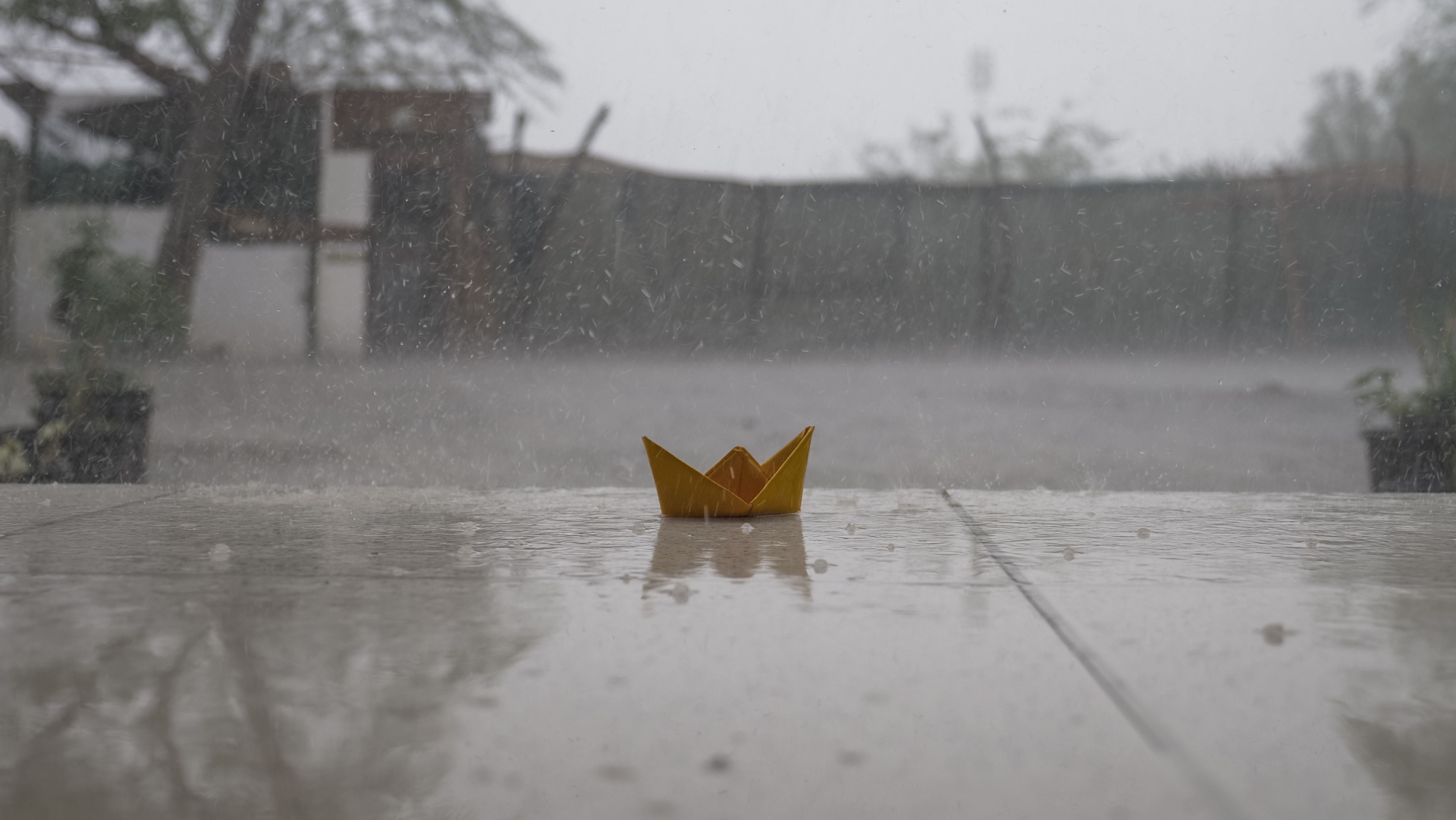rain, gloomy, HD Wallpaper