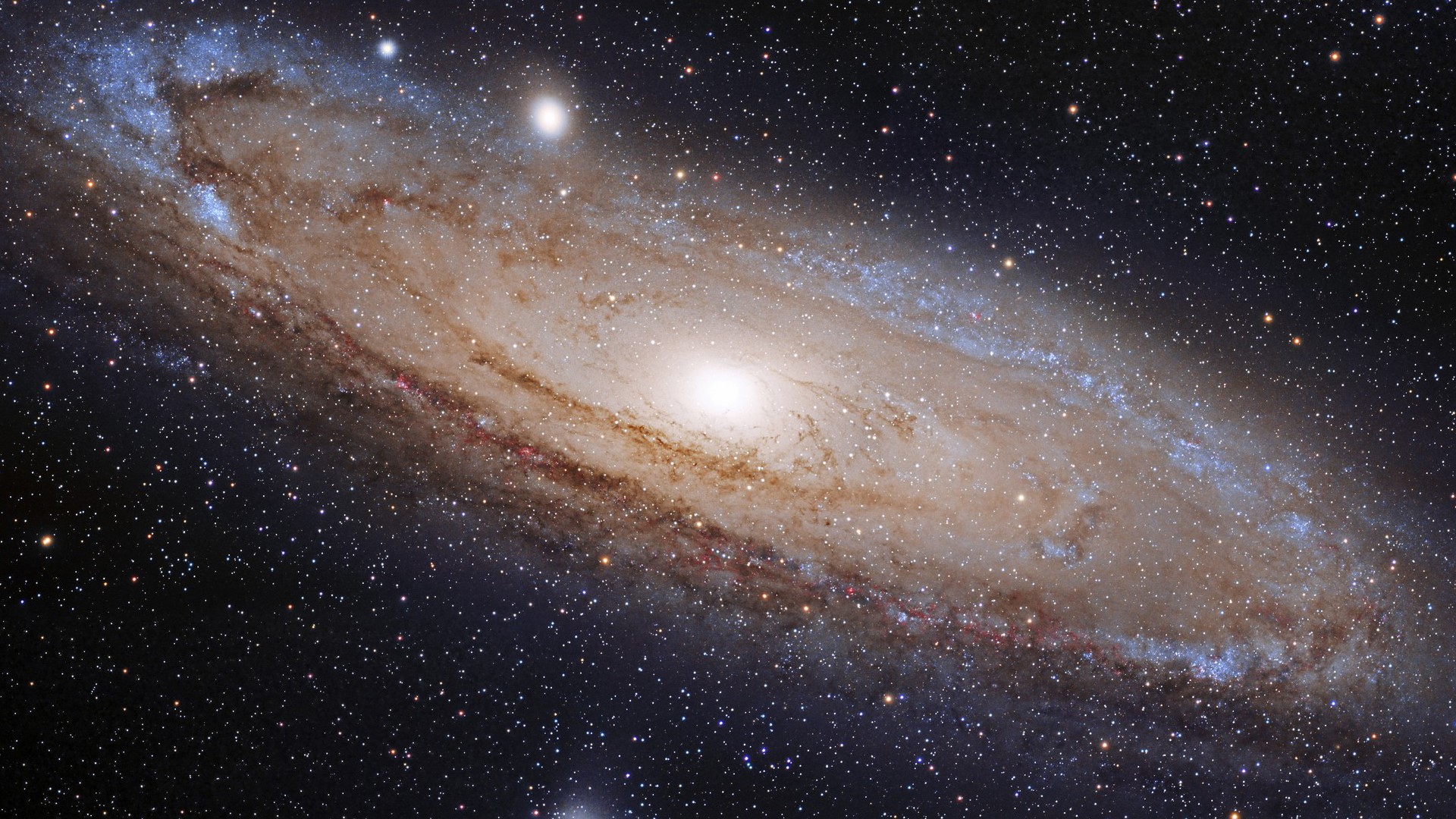 space, Andromeda, 3D, stars, digital art, HD Wallpaper