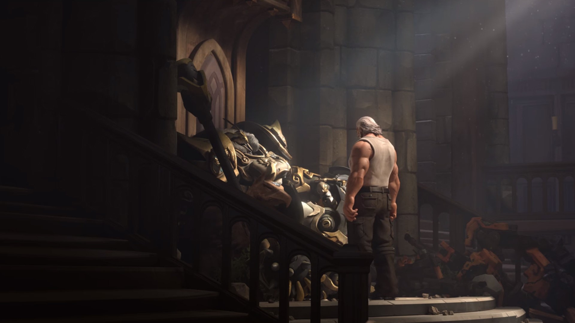 Reinhardt (Overwatch), Overwatch, animated movies, castle, video games, armor, HD Wallpaper