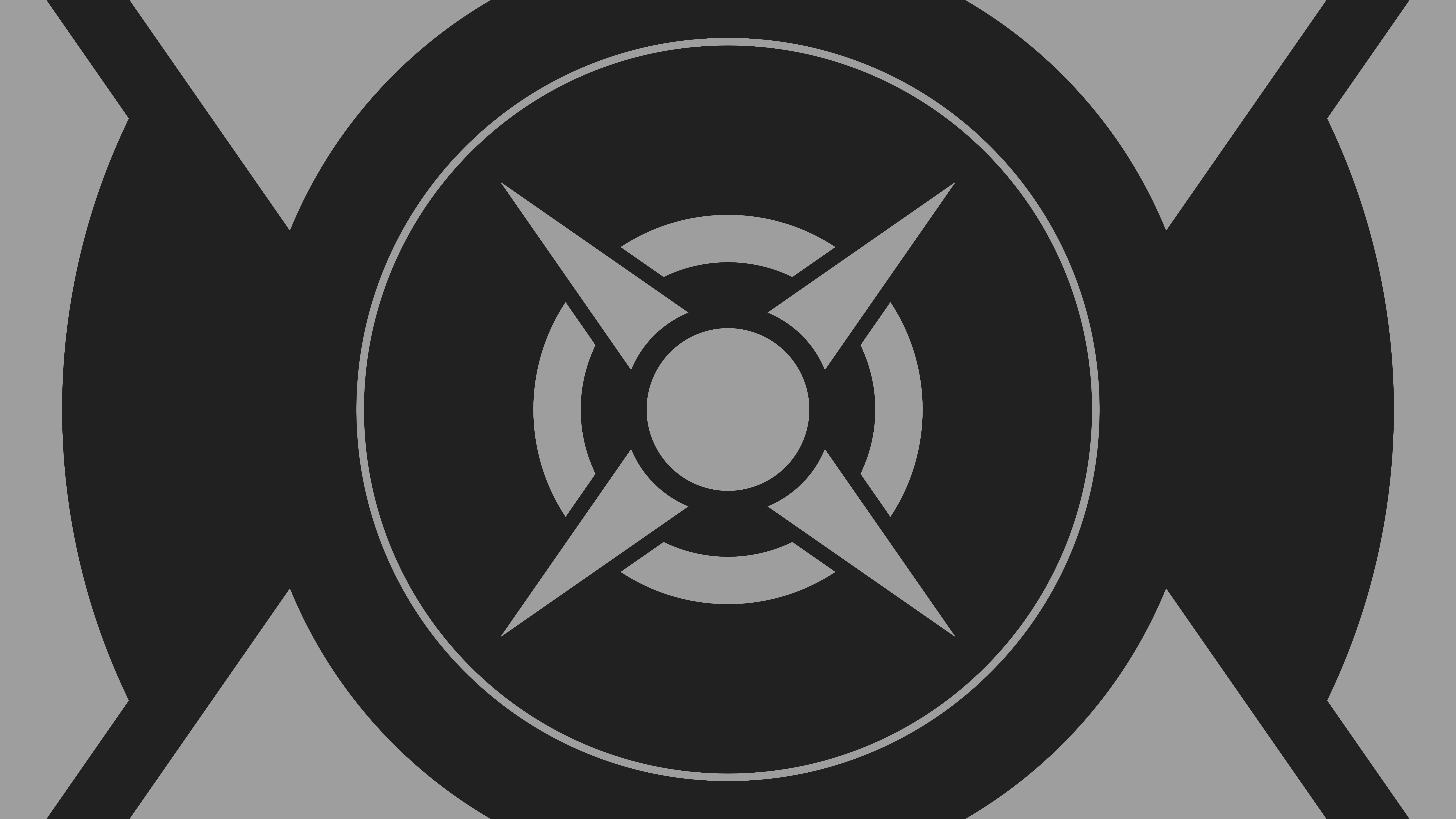 monochrome, circle, symmetry, grey, material style, HD Wallpaper