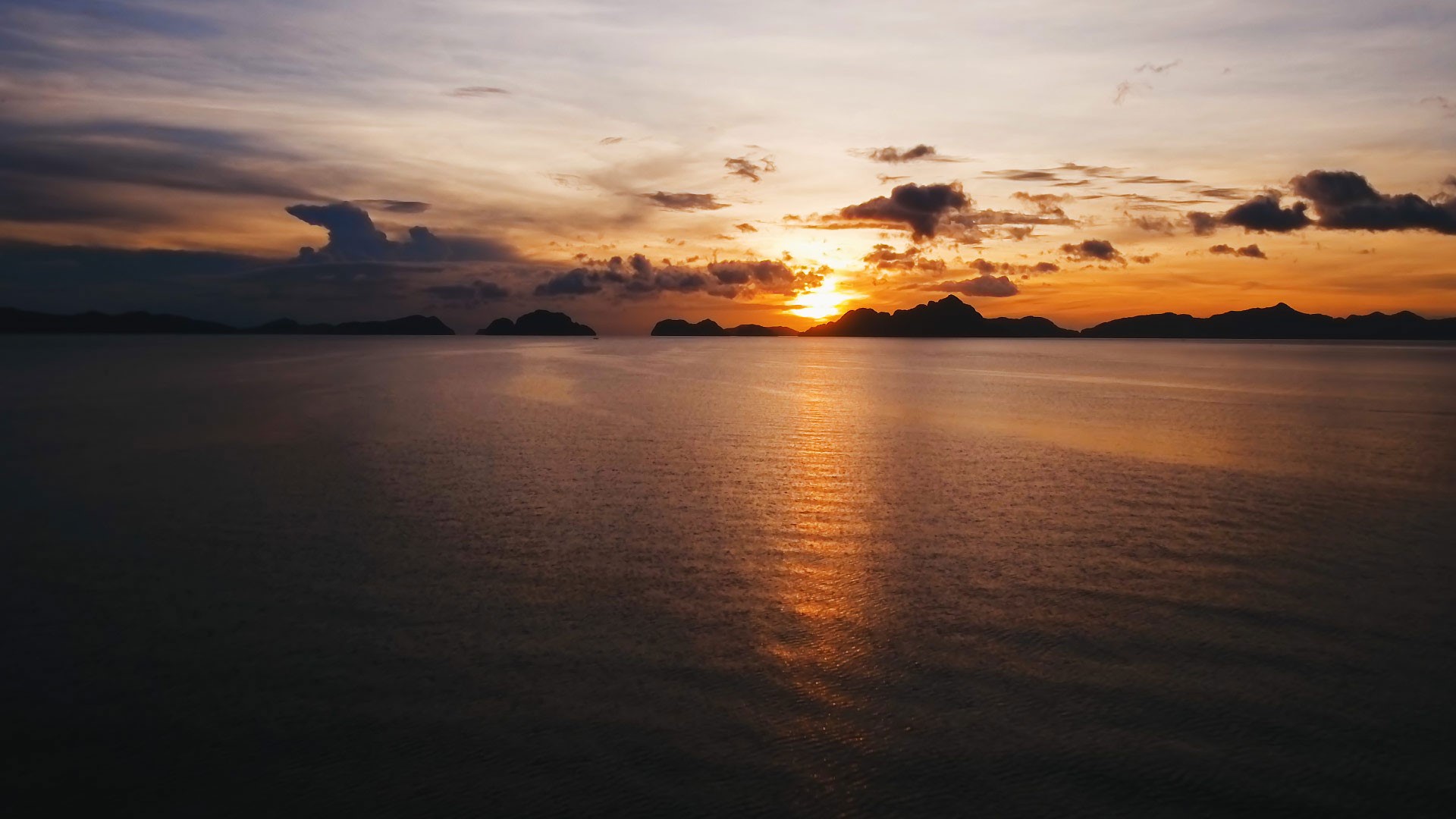 nature, sea, sunset, HD Wallpaper