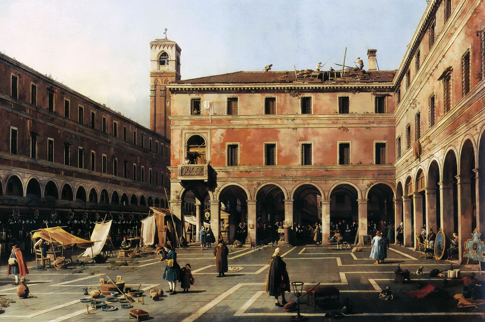 painting, classic art, artwork, city, HD Wallpaper