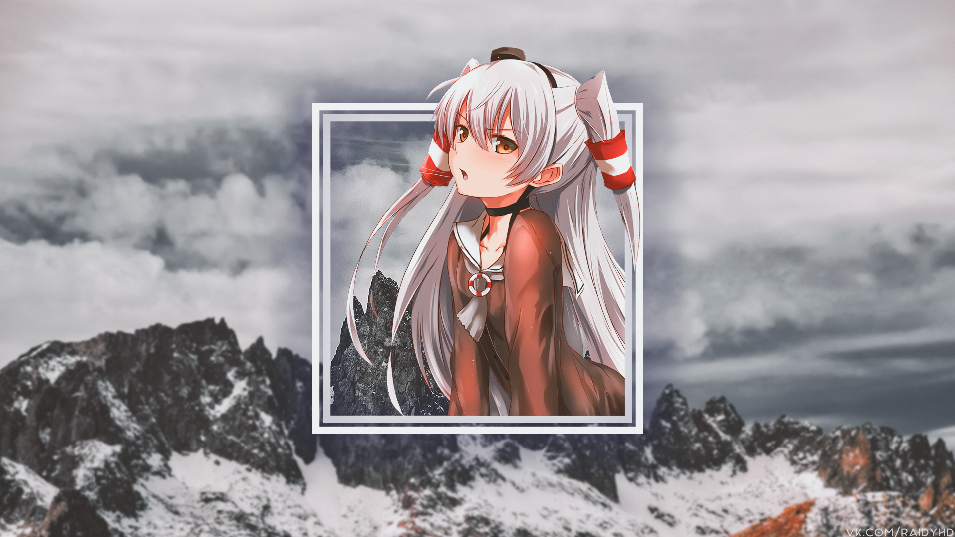 anime, anime girls, picture-in-picture, Amatsukaze (Kancolle), HD Wallpaper