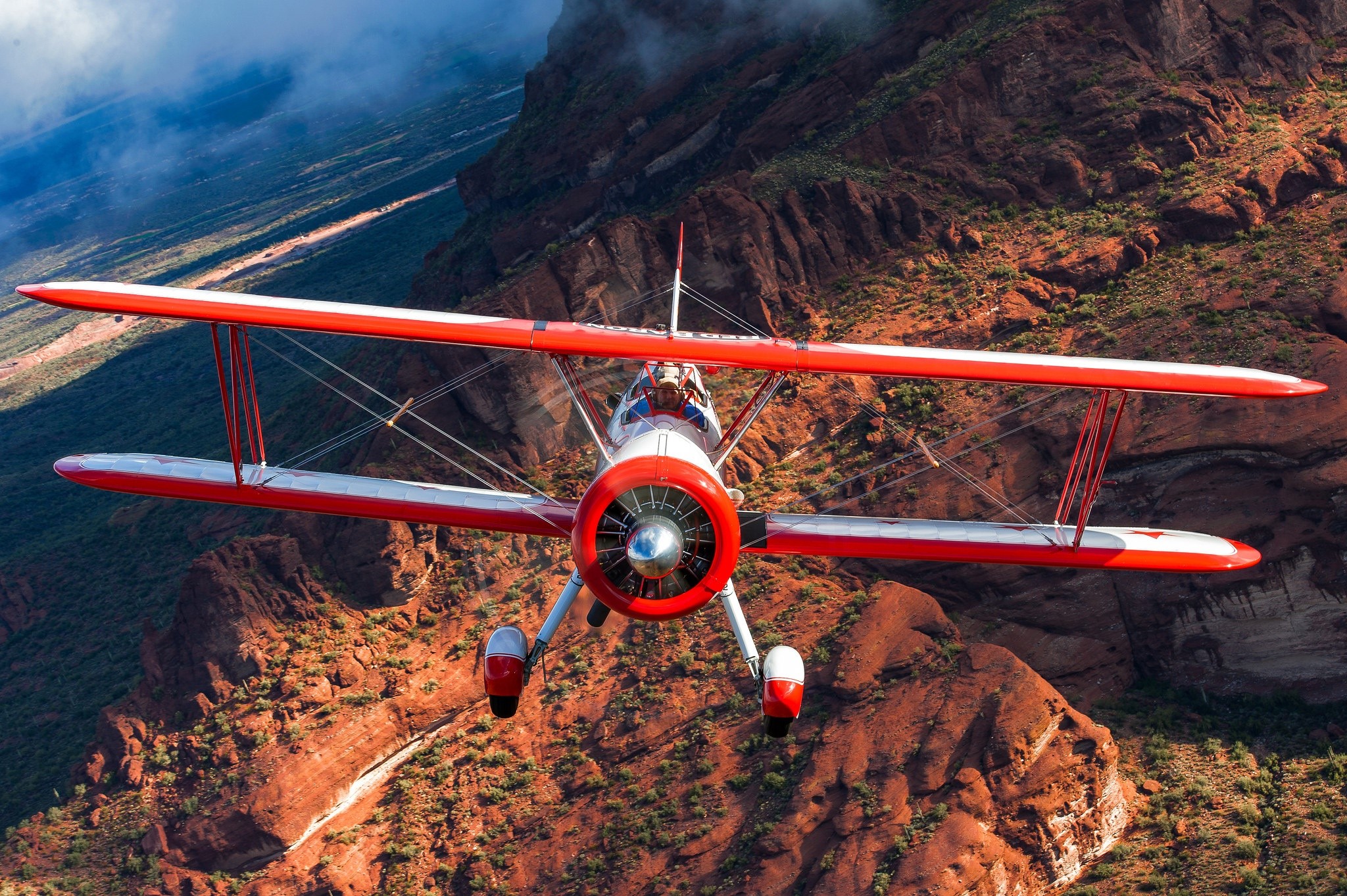 vehicle, aircraft, airplane, landscape, HD Wallpaper