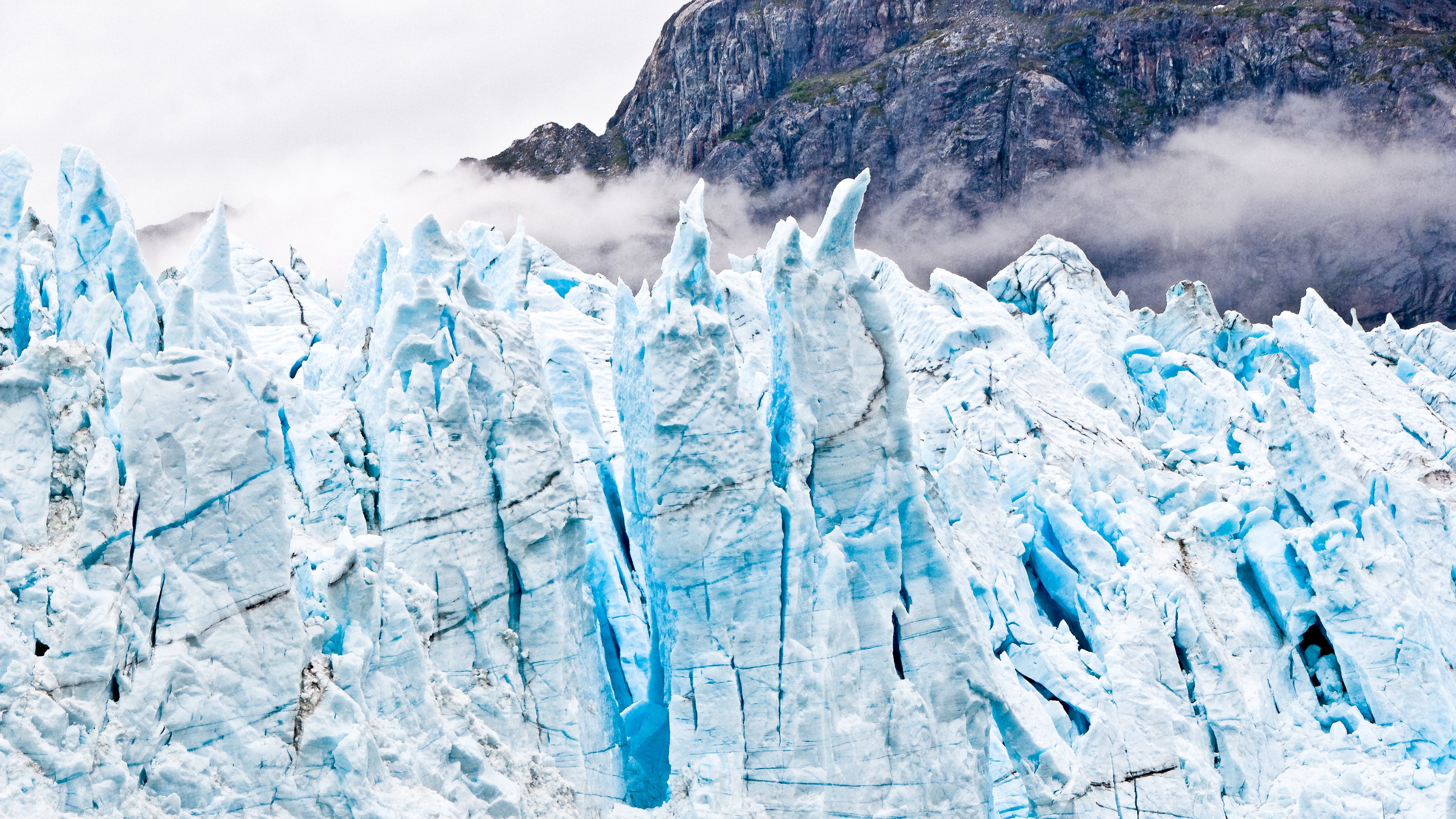 glacier, ice, frozen, mountains, landscape, 4k, HD Wallpaper
