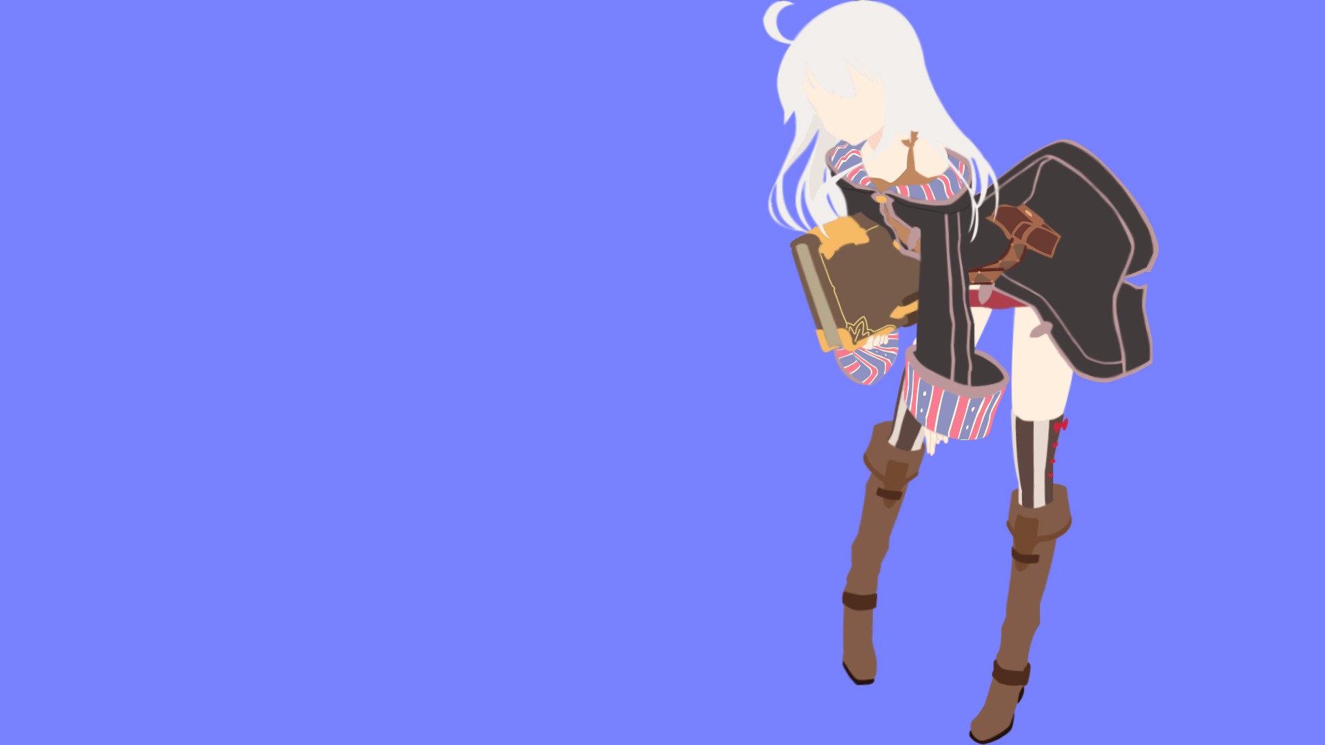 anime, anime girls, Zero kara Hajimeru Mahou no Sho, Zero (Zero kara Hajimeru Mahou no Sho), minimalism, long hair, white hair, HD Wallpaper