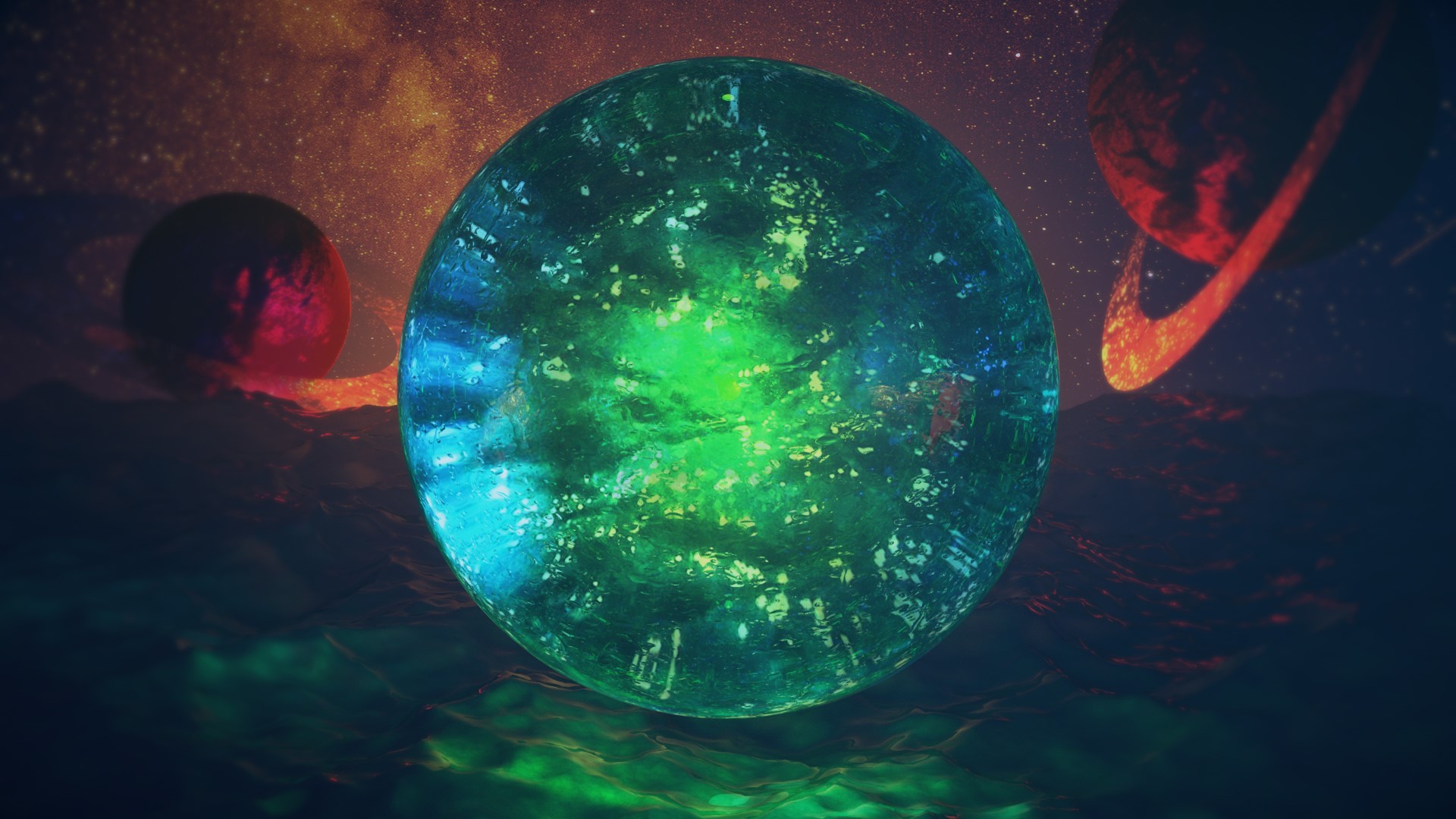 Cinema 4D, Photoshop, render, abstract, 3D, space, HD Wallpaper