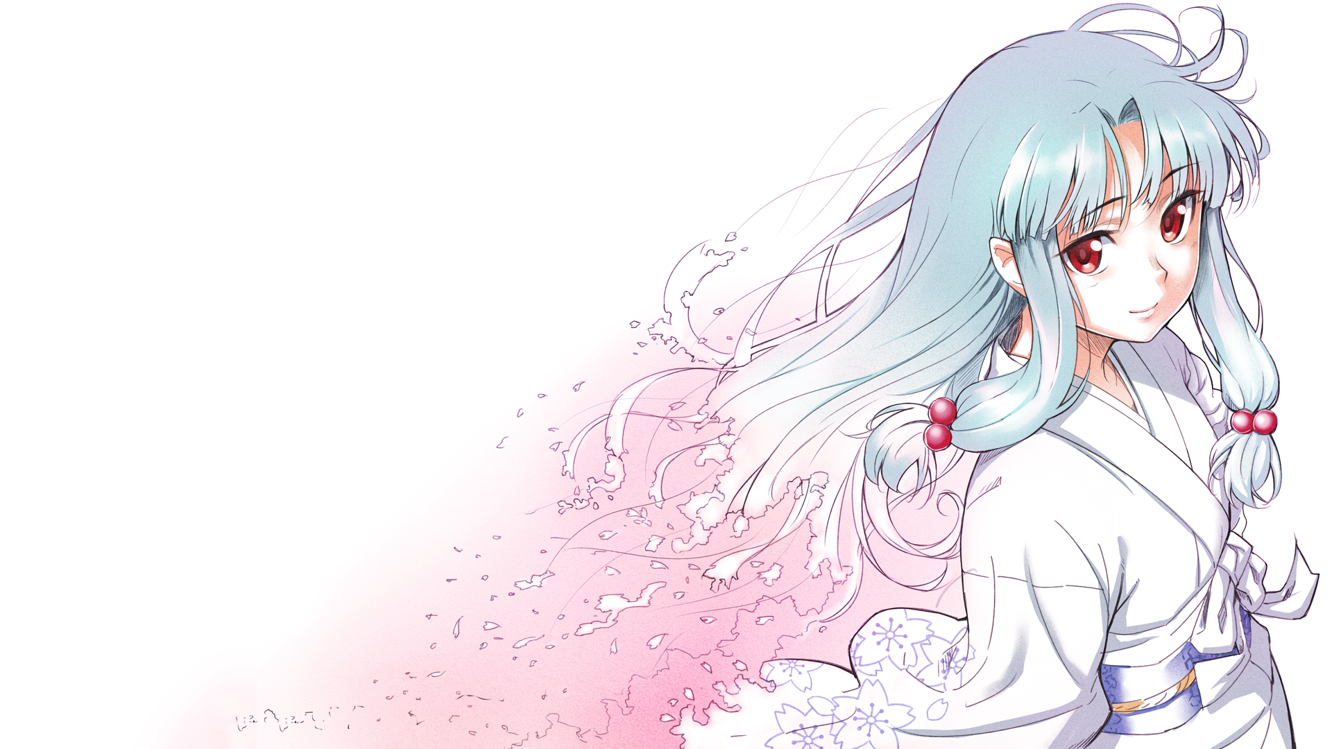 anime, anime girls, Tsugumomo, Kiriha, white background, HD Wallpaper