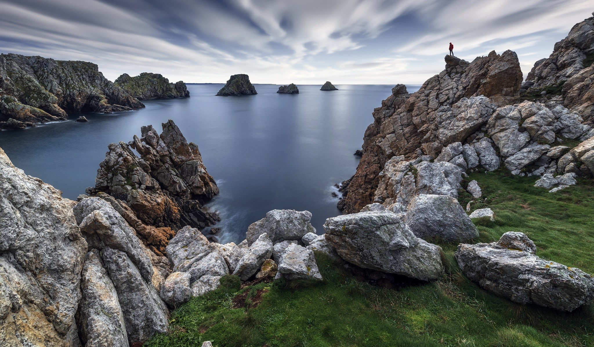 sea, rock, nature, HD Wallpaper