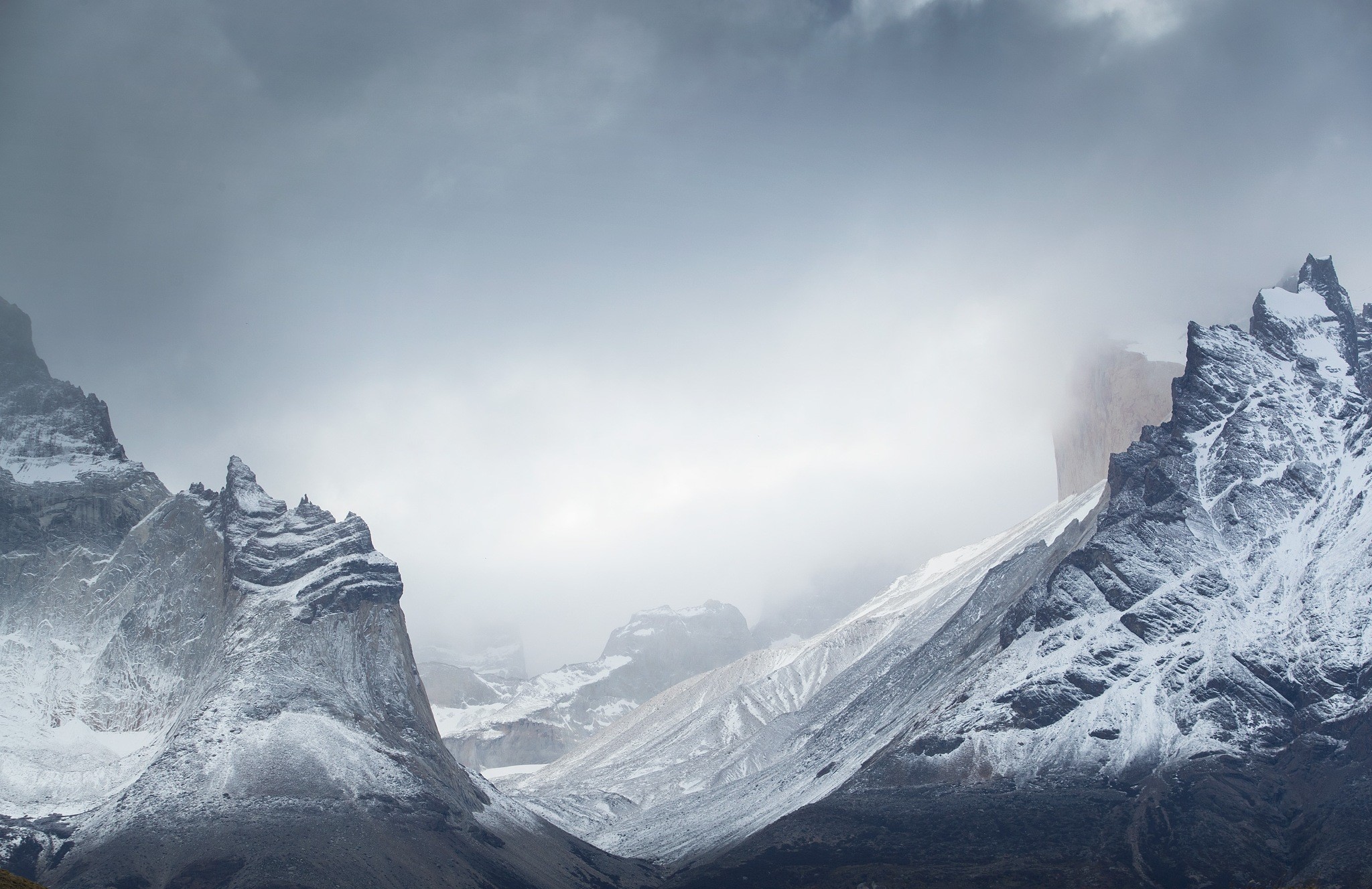 landscape, mountains, Chile, snow, HD Wallpaper