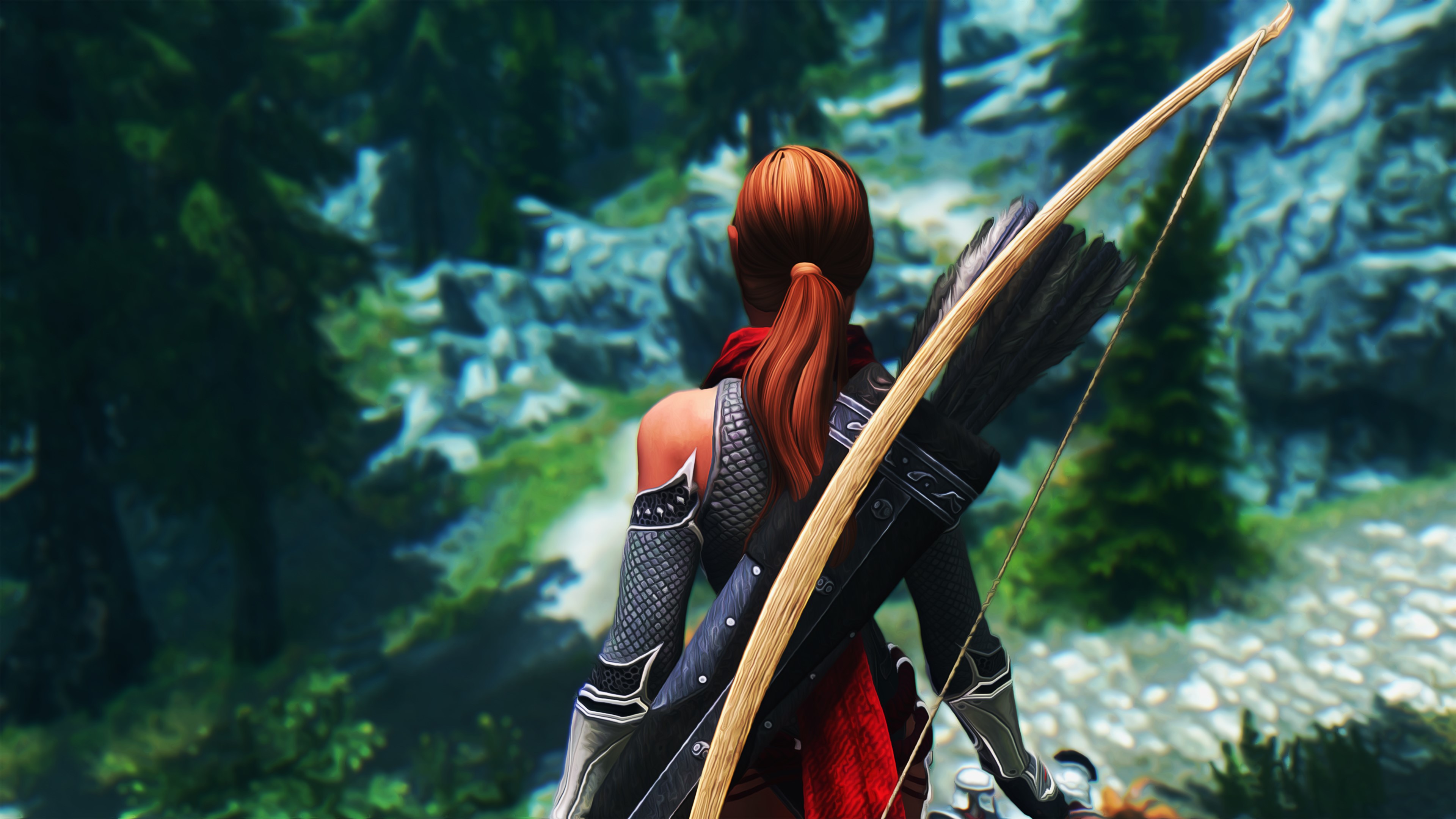 The Elder Scrolls V: Skyrim, women, ponytail, The Elder Scrolls, HD Wallpaper