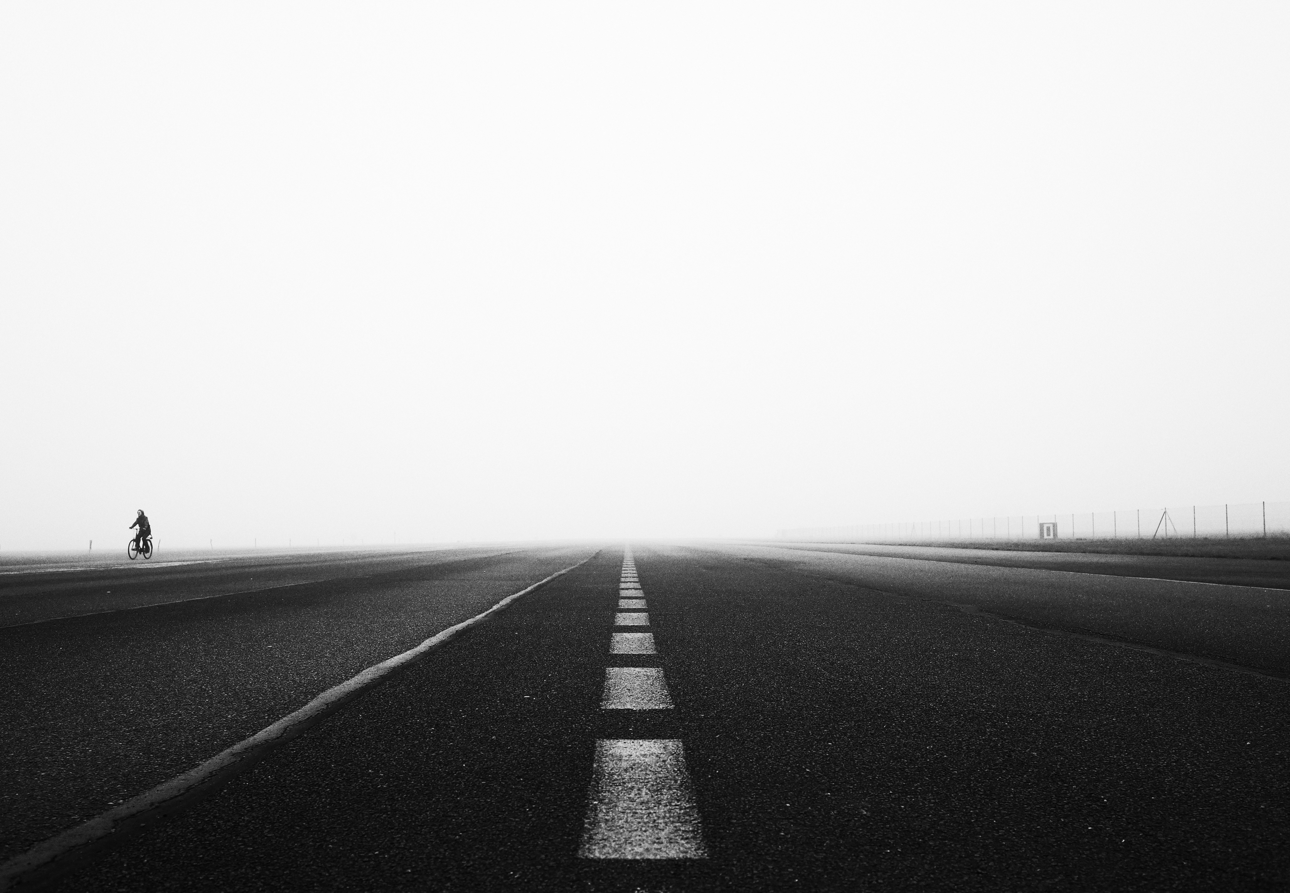 monochrome, photography, road, HD Wallpaper