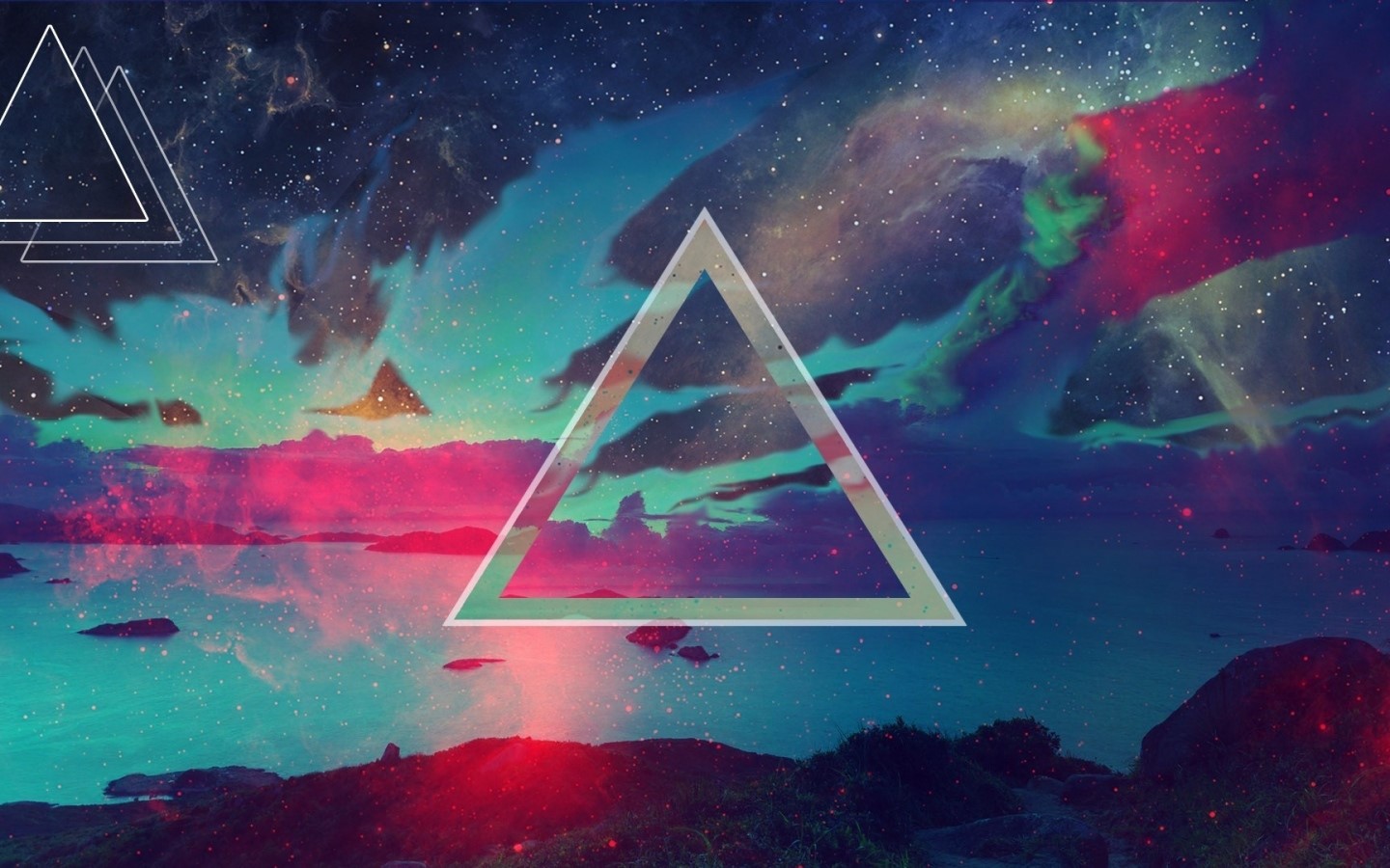 abstract, triangle, digital art, HD Wallpaper