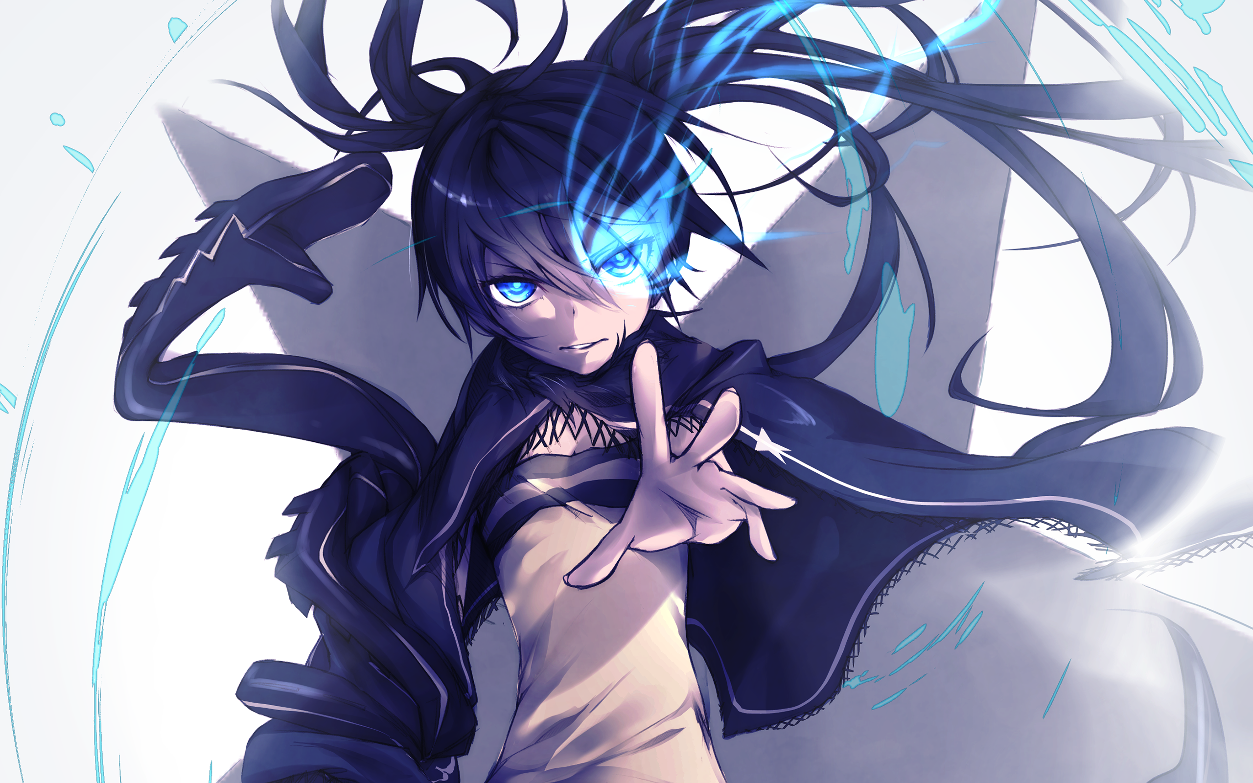 anime, Black Rock Shooter, blue eyes, long hair, HD Wallpaper