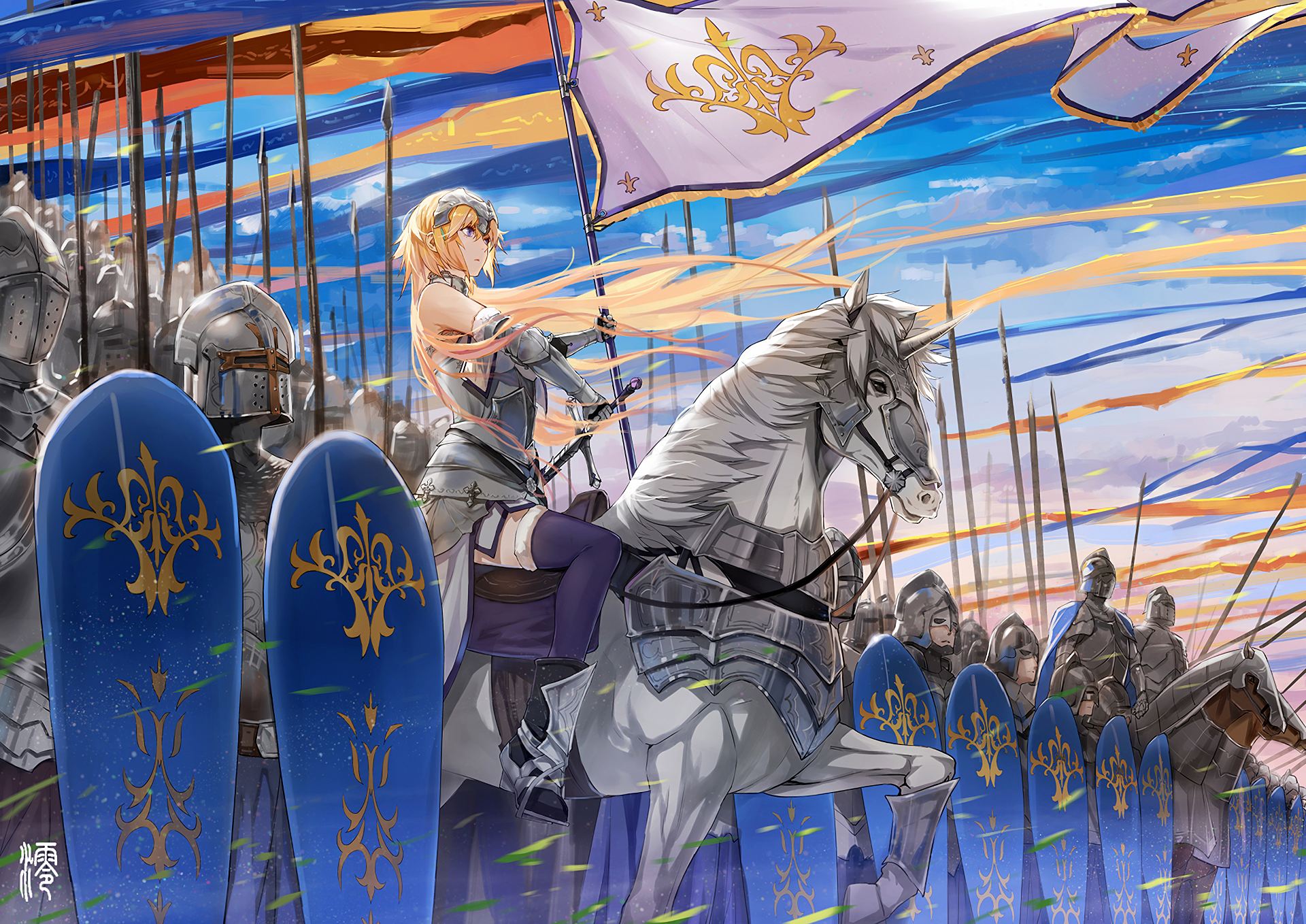 Fate Series, anime girls, Fate/Apocrypha, Ruler (Fate/Apocrypha), Ruler (Fate/Grand Order), Jeanne dArc, HD Wallpaper