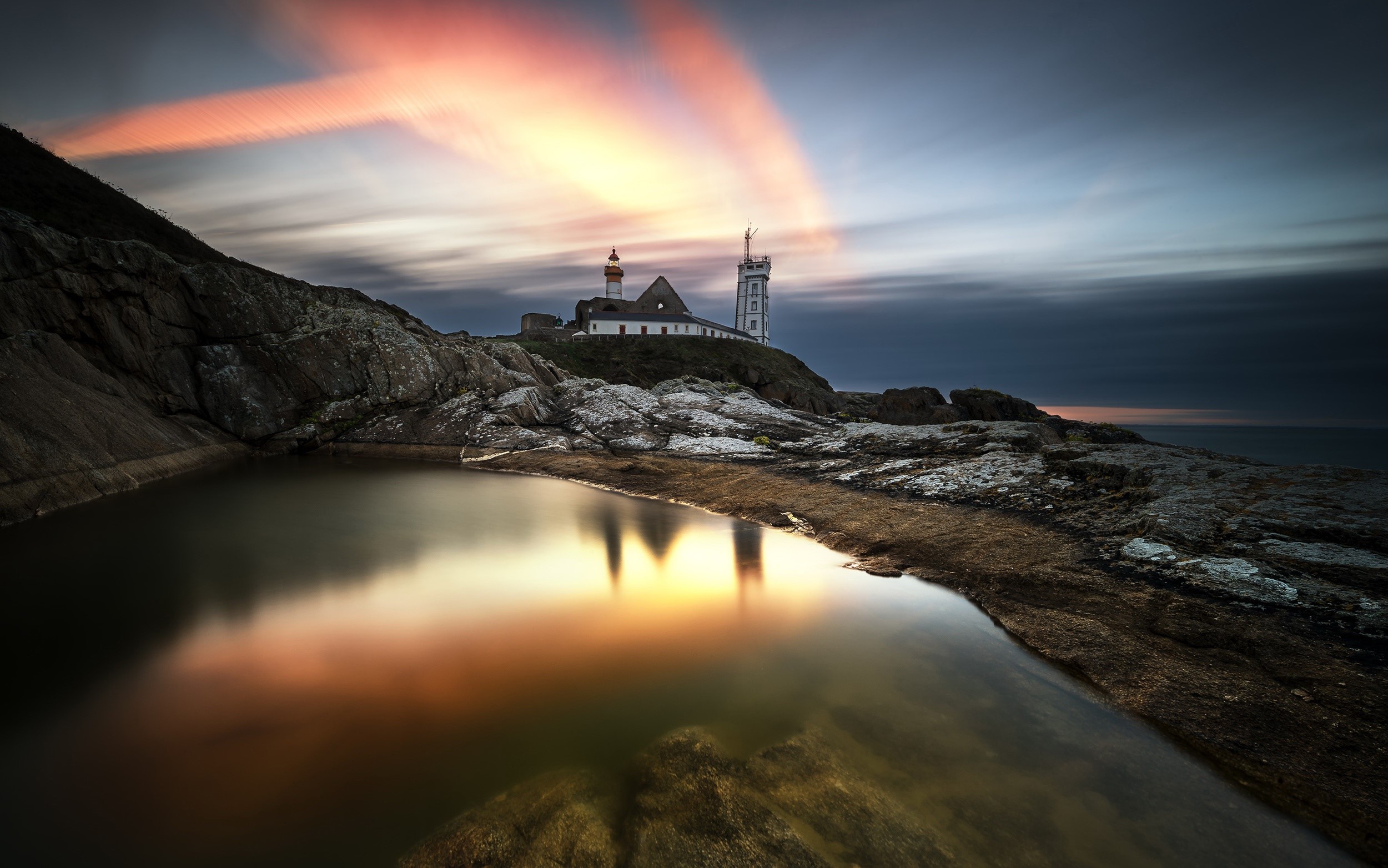 nature, sky, water, lighthouse, HD Wallpaper