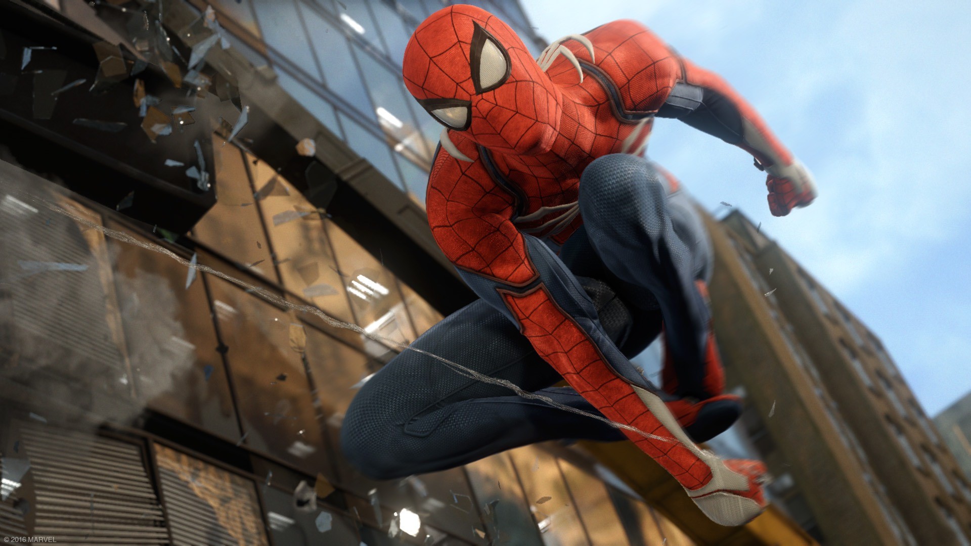video games, Spider-Man, superhero, Marvel Comics, Spider-Man (2018), low-angle, HD Wallpaper