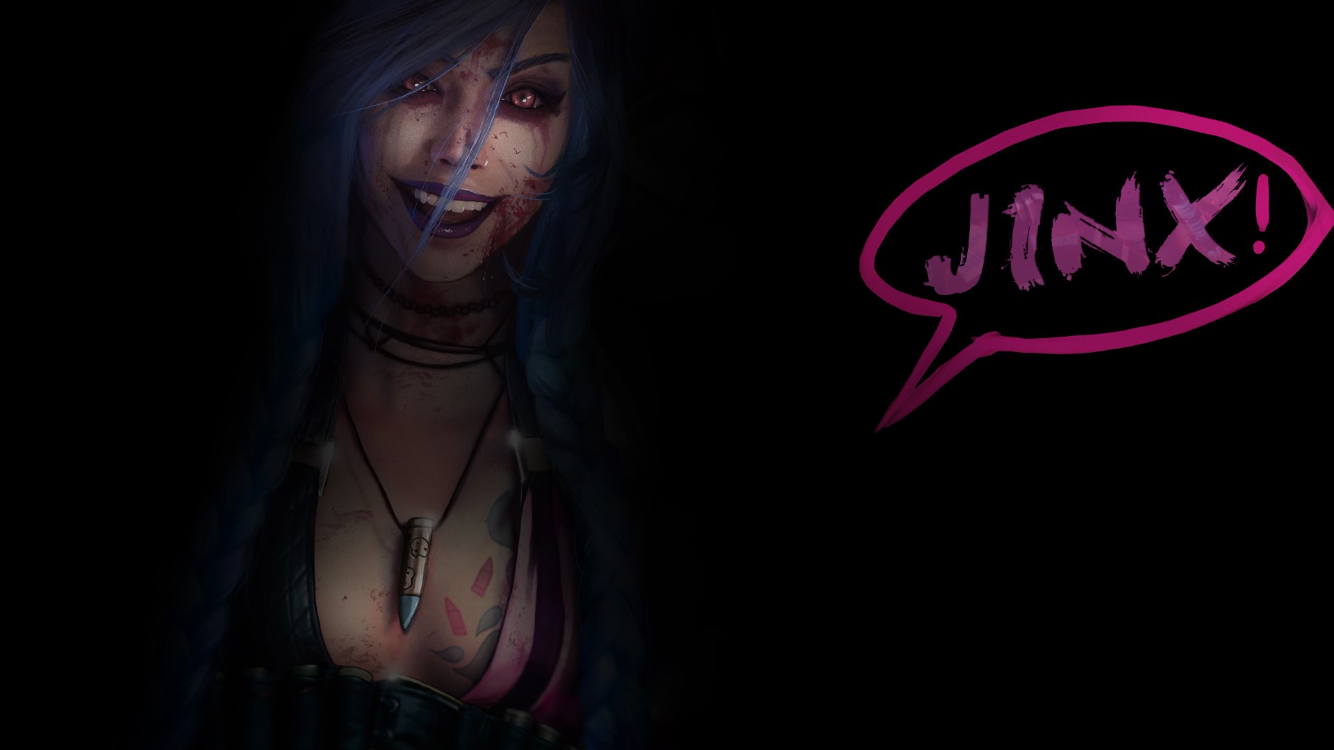 Jinx (League of Legends), digital art, video game characters, League of Legends, HD Wallpaper