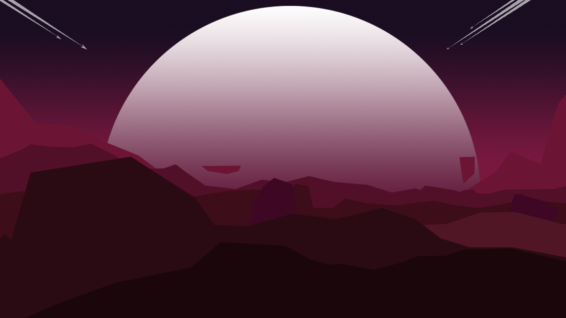 minimalism, planet, digital art, artwork, HD Wallpaper