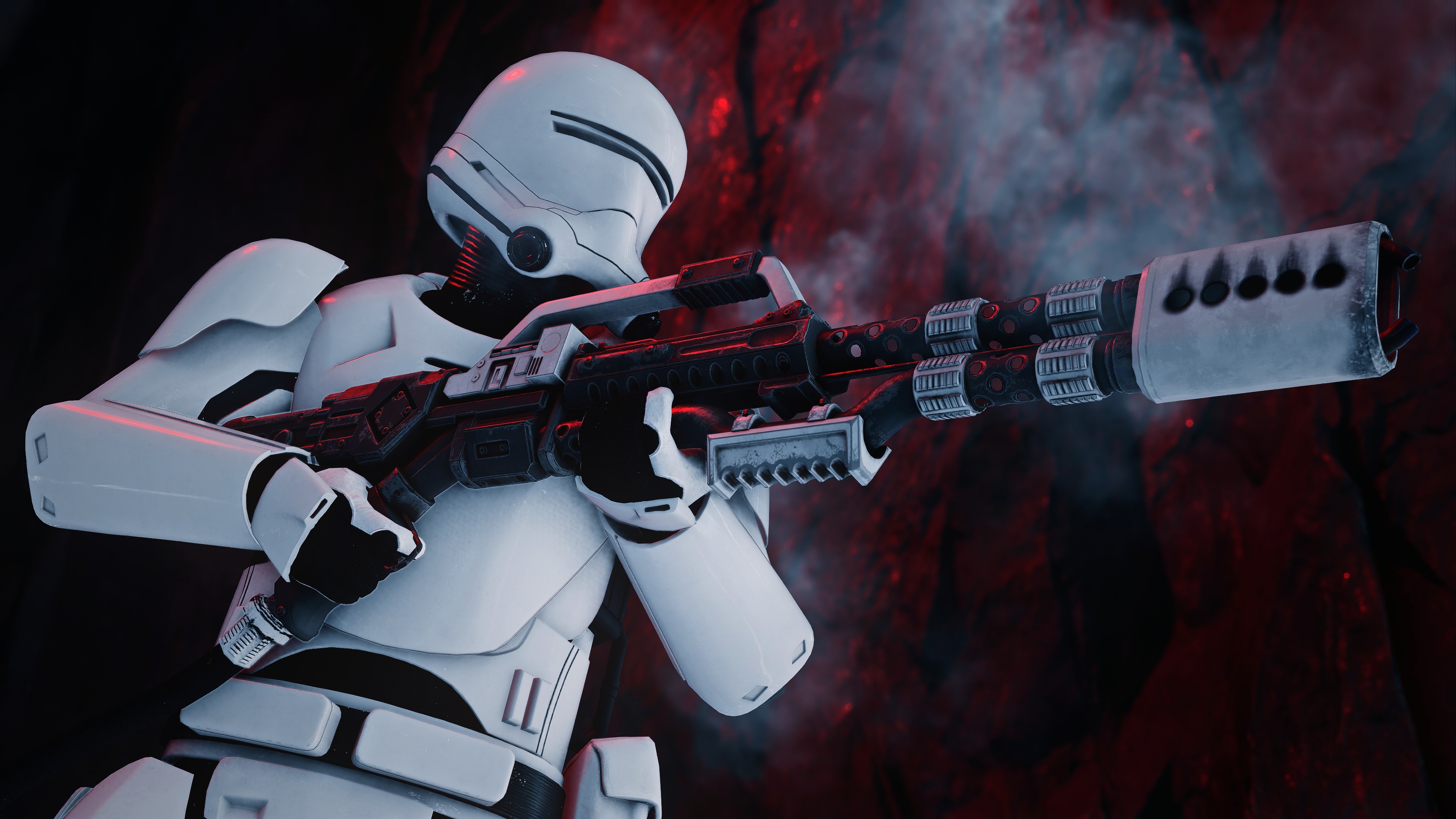 video games, Star Wars, screen shot, helmet, science fiction, weapon, HD Wallpaper