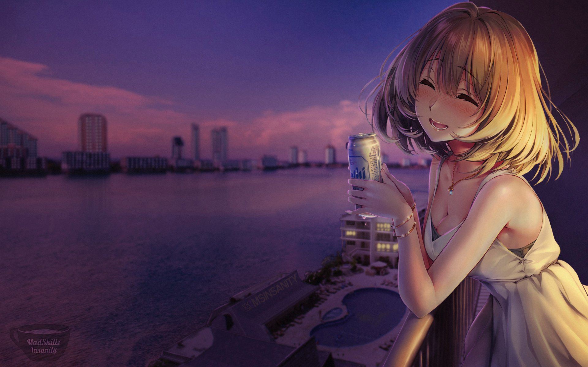 anime girls, dress, anime, HD Wallpaper