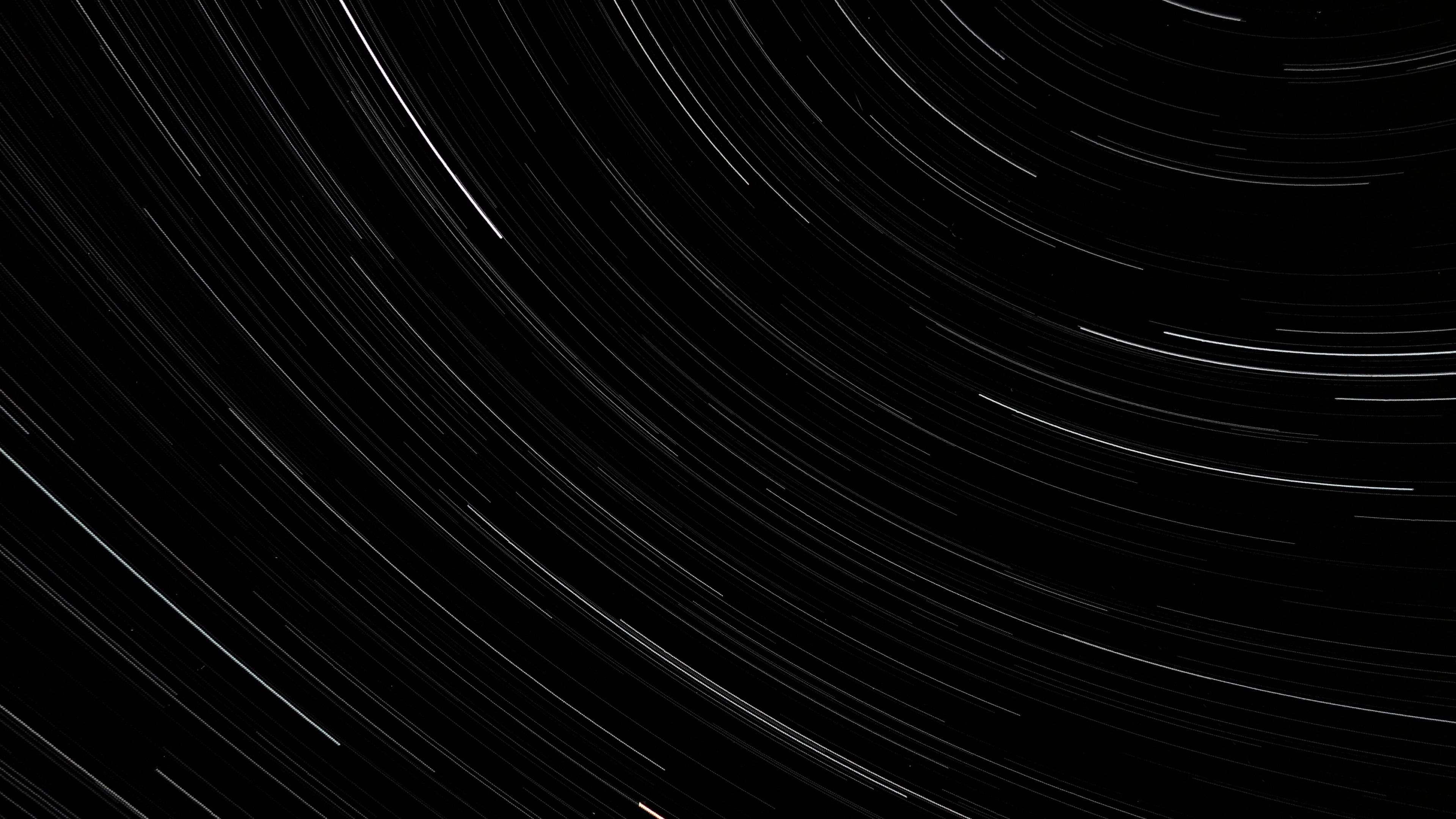stars, motion, long exposure, blur, light, dark, 4k, HD Wallpaper