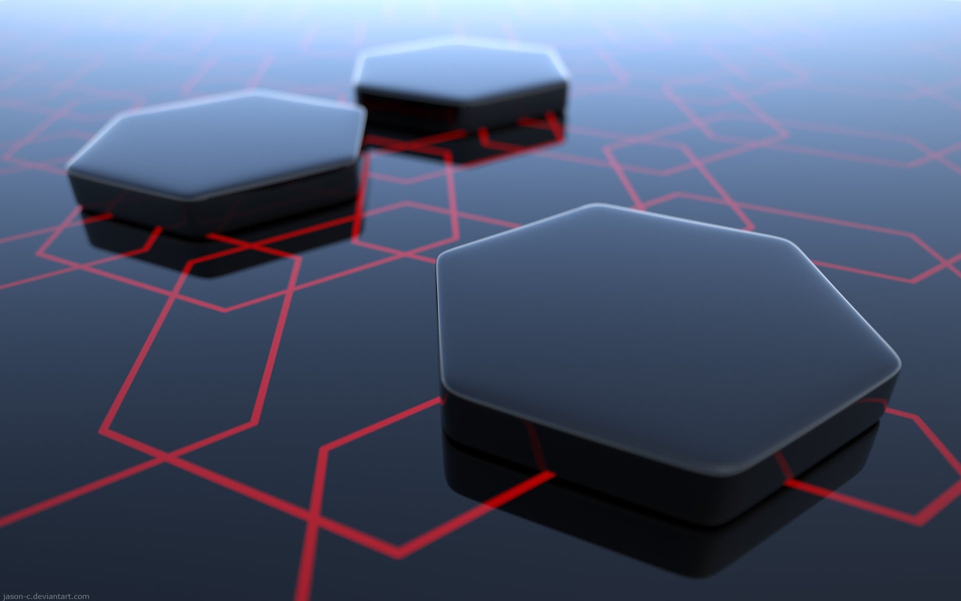 abstract, hexagon, 3D, HD Wallpaper