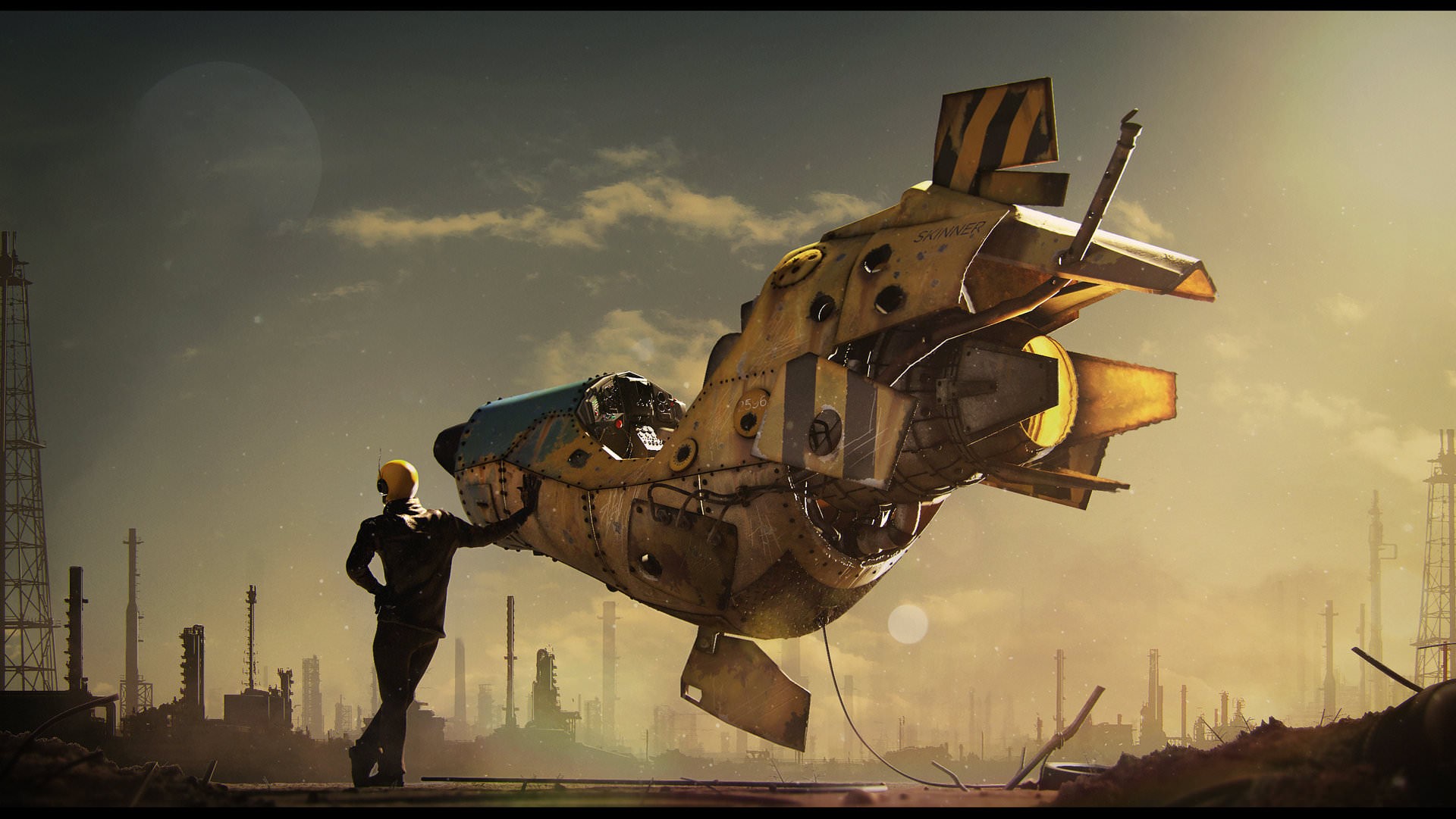 science fiction, spaceship, futuristic, digital art, HD Wallpaper