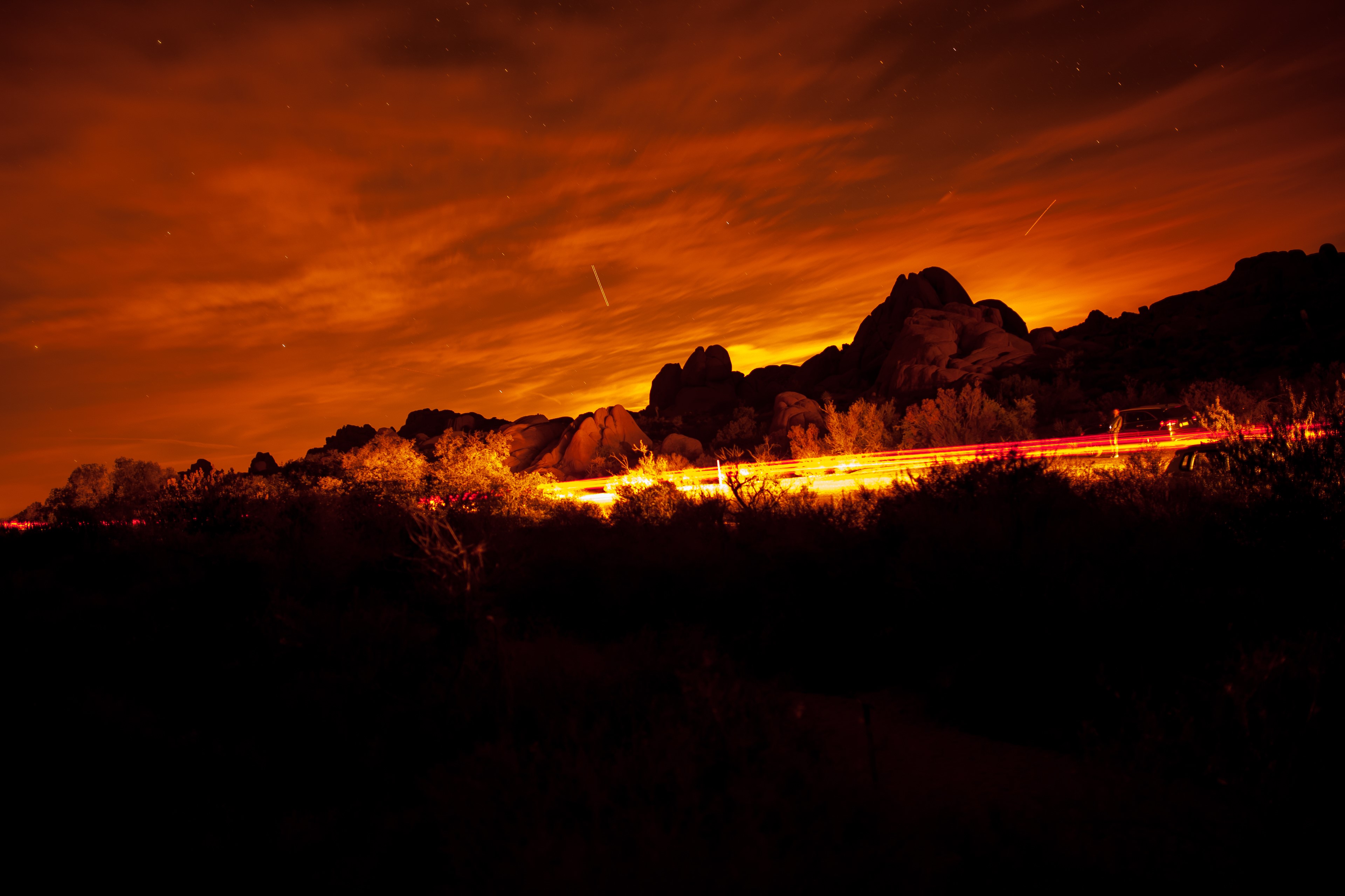 Joshua Tree National Park, landscape, evening, sunset, HD Wallpaper