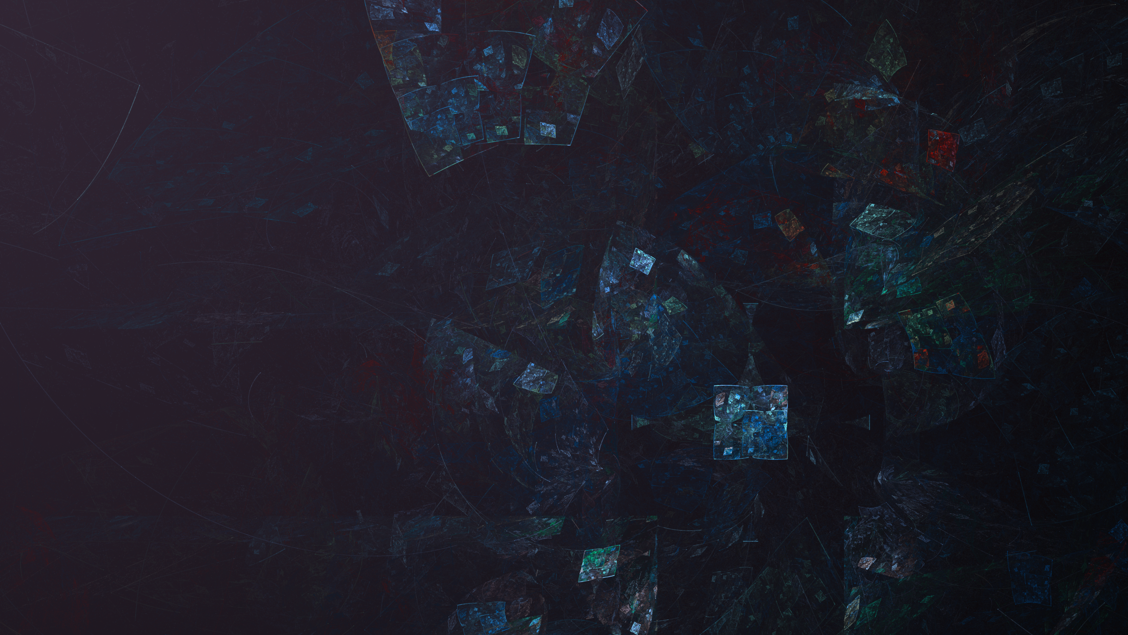 abstract, 3D fractal, digital art, dark, HD Wallpaper