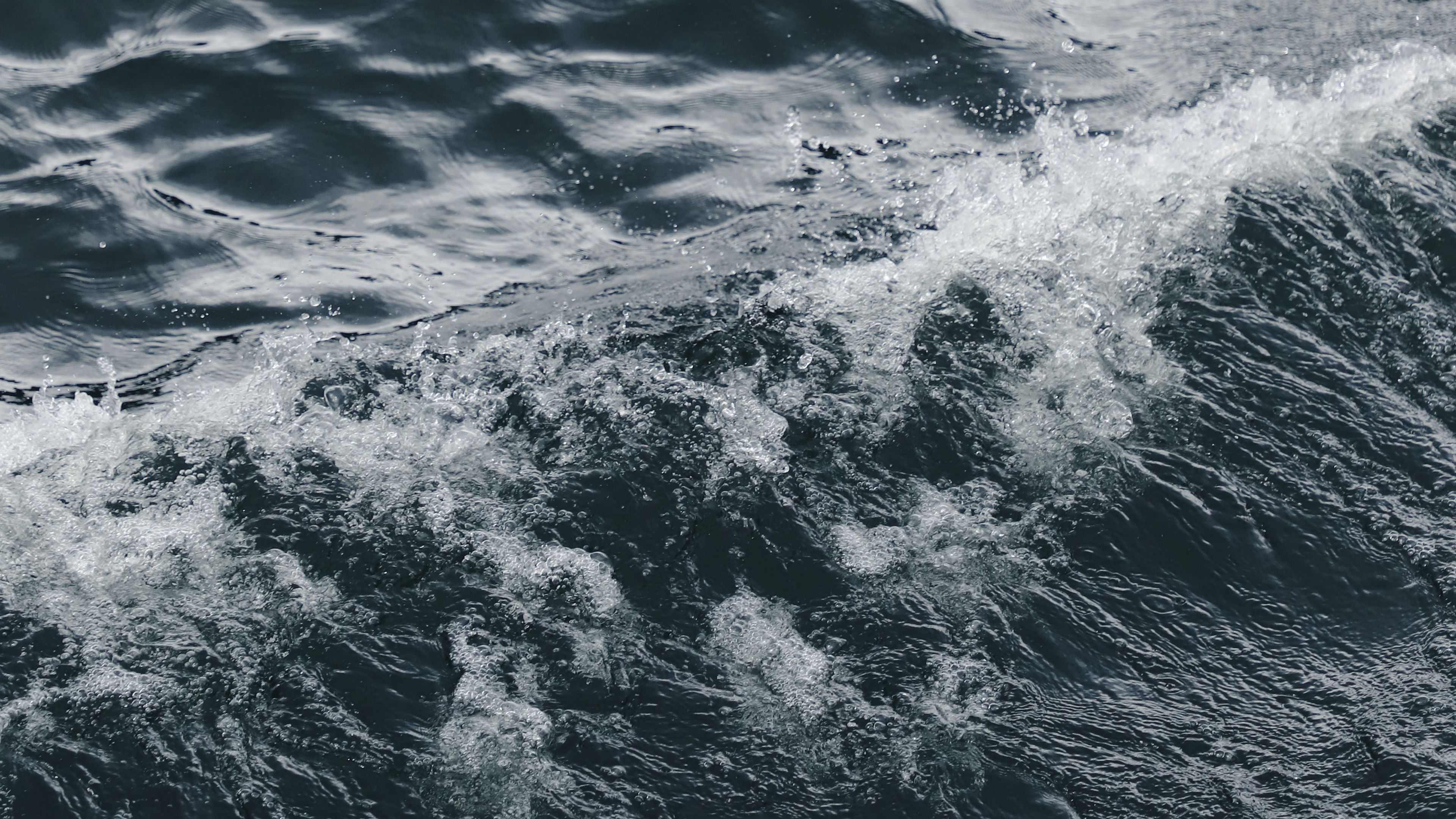 water, waves, sea, spray, 4k, HD Wallpaper