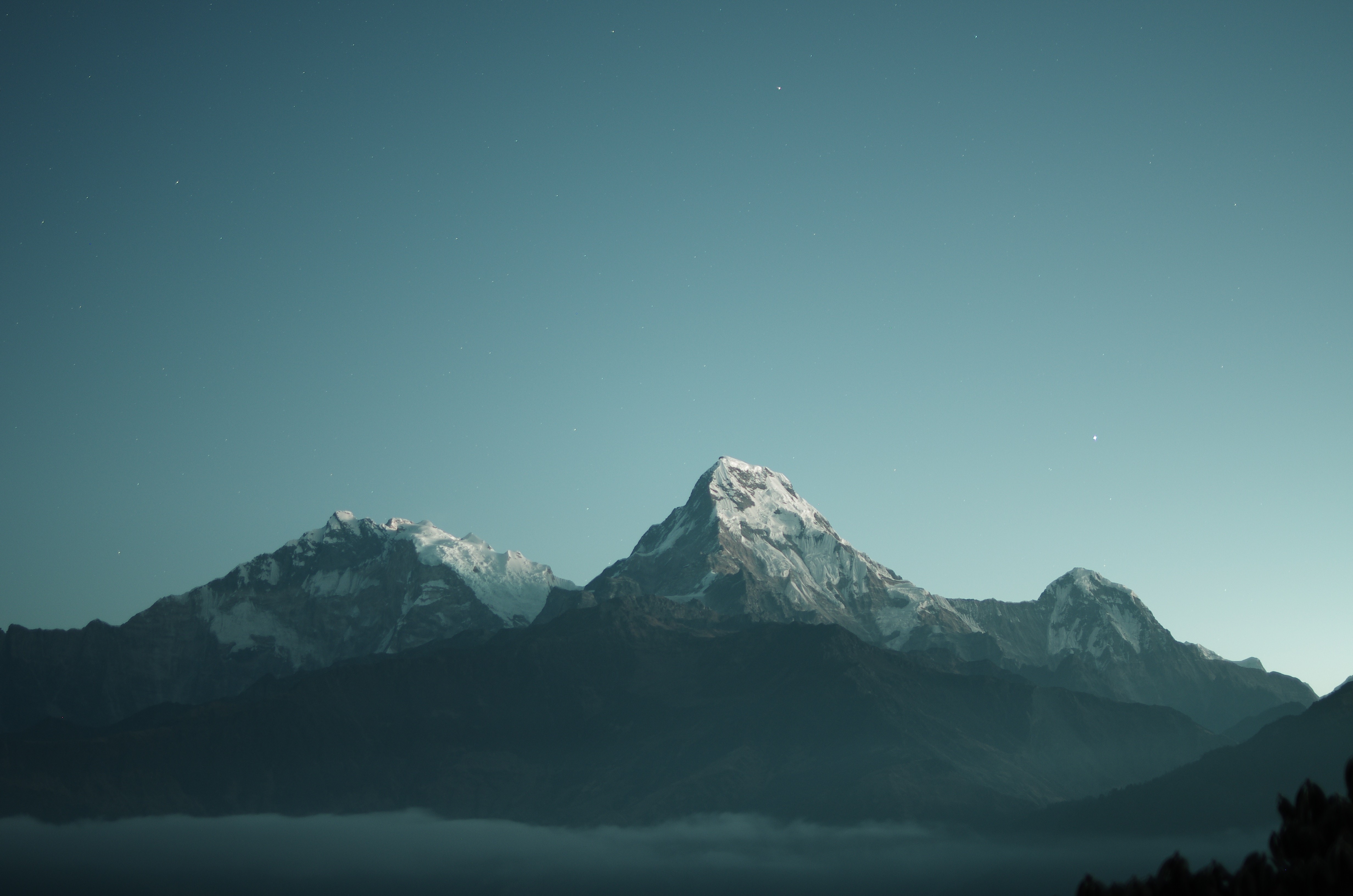 mountains, snow, landscape, nature, HD Wallpaper