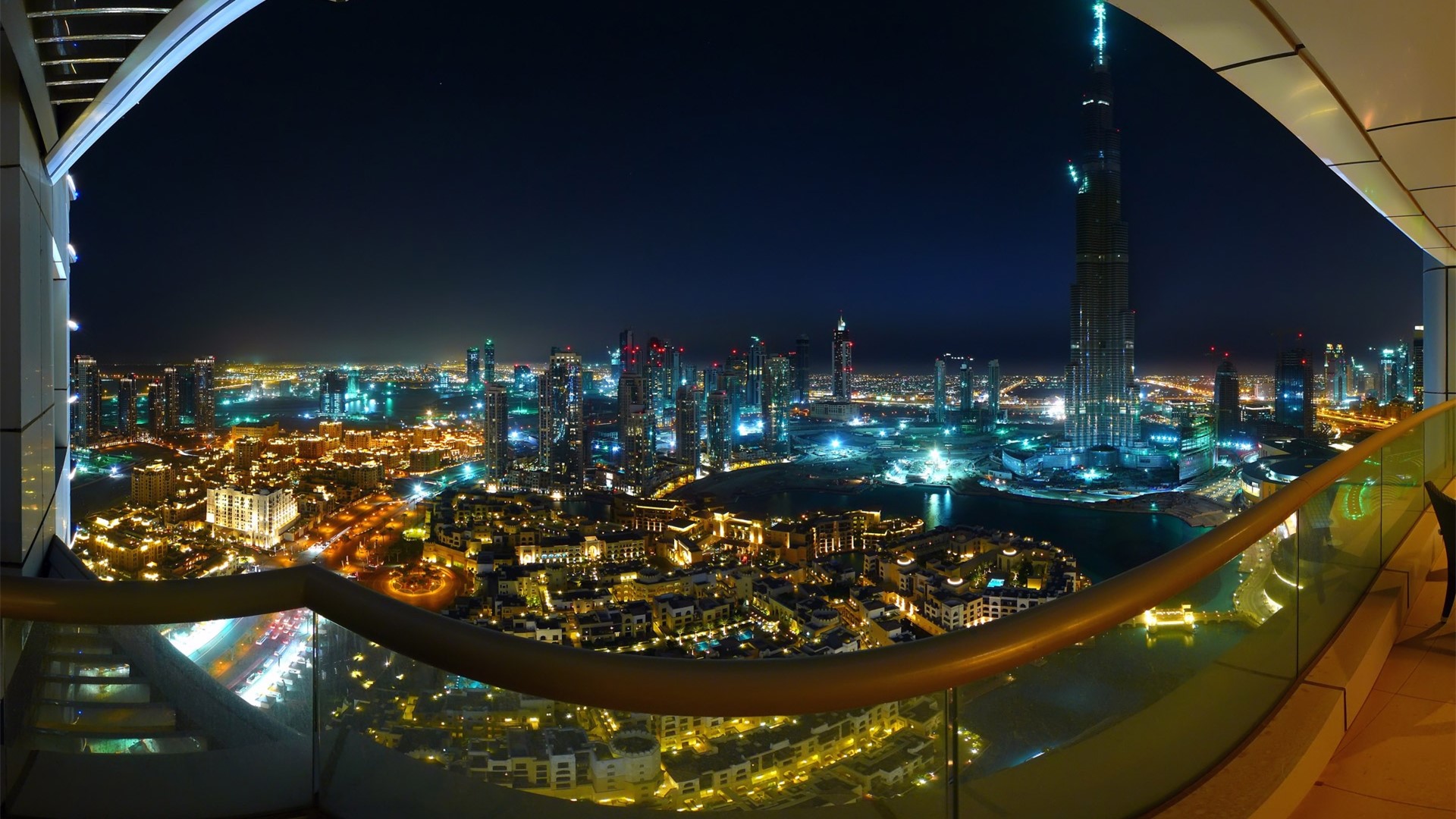 city lights, Dubai, cityscape, night, HD Wallpaper