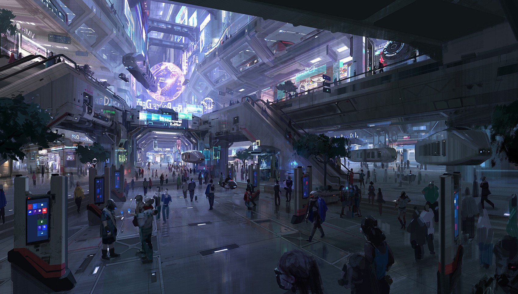 futuristic, digital art, fan art, futuristic city, fantasy art, illustration, science fiction, HD Wallpaper