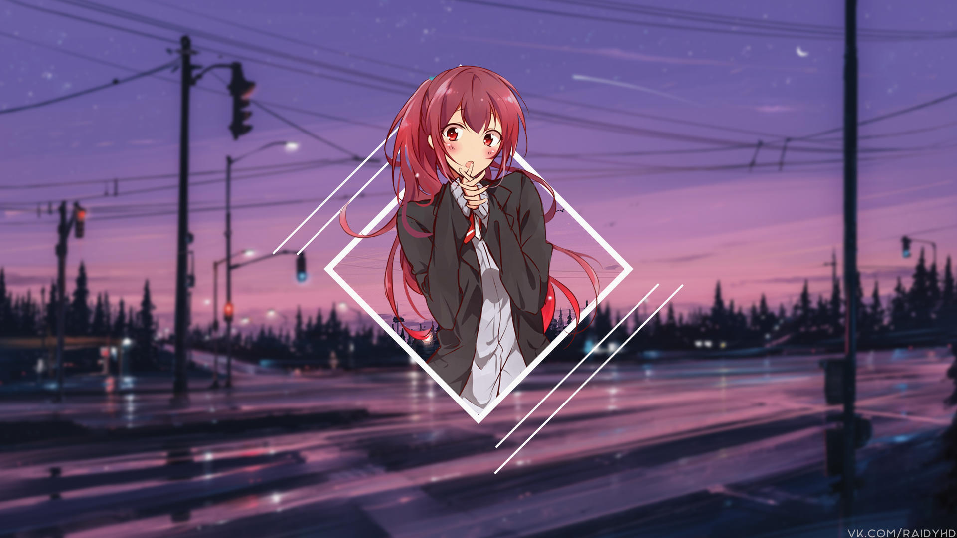 anime, anime girls, picture-in-picture, HD Wallpaper