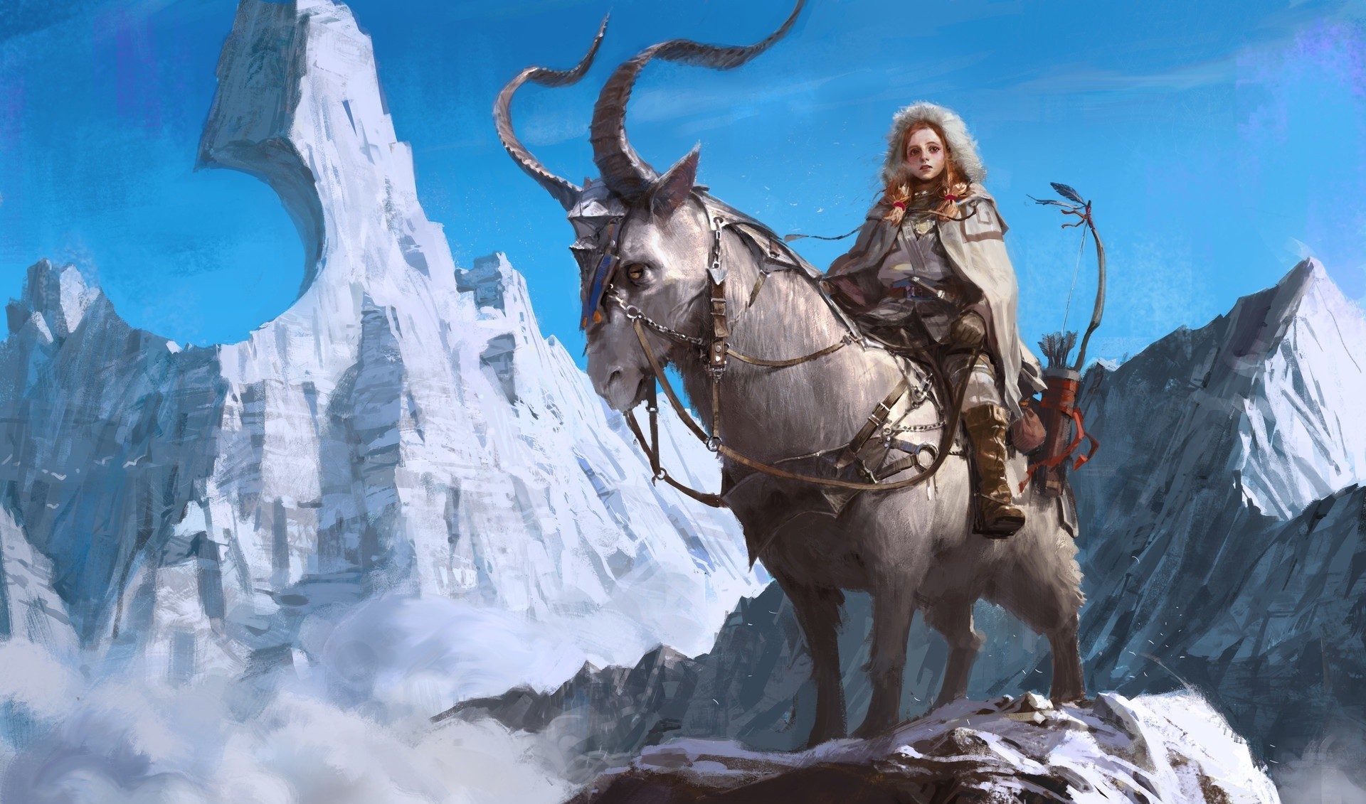 creature, fantasy girl, fantasy art, digital art, artwork, HD Wallpaper