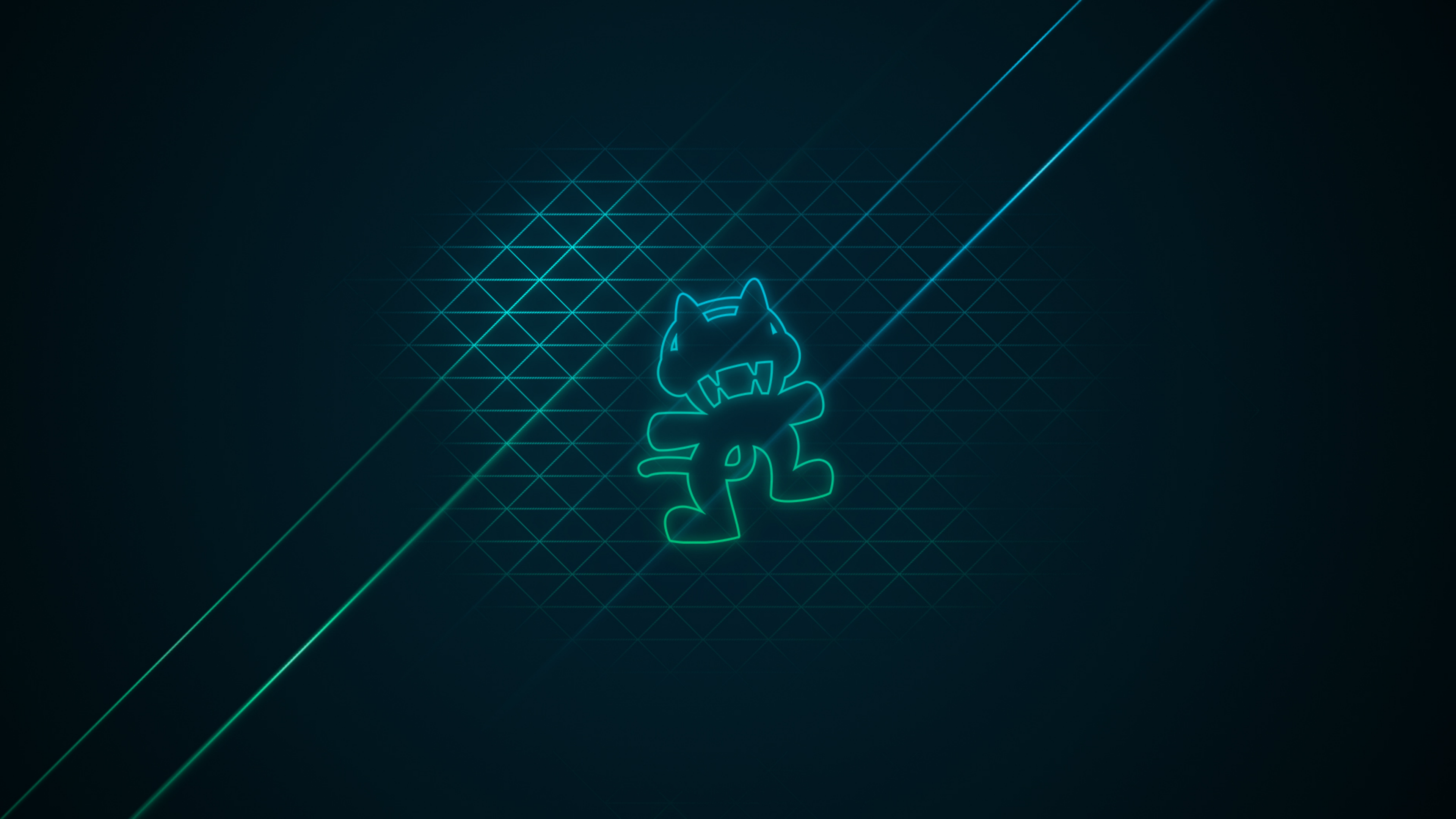 Monstercat, blue, teal, HD Wallpaper
