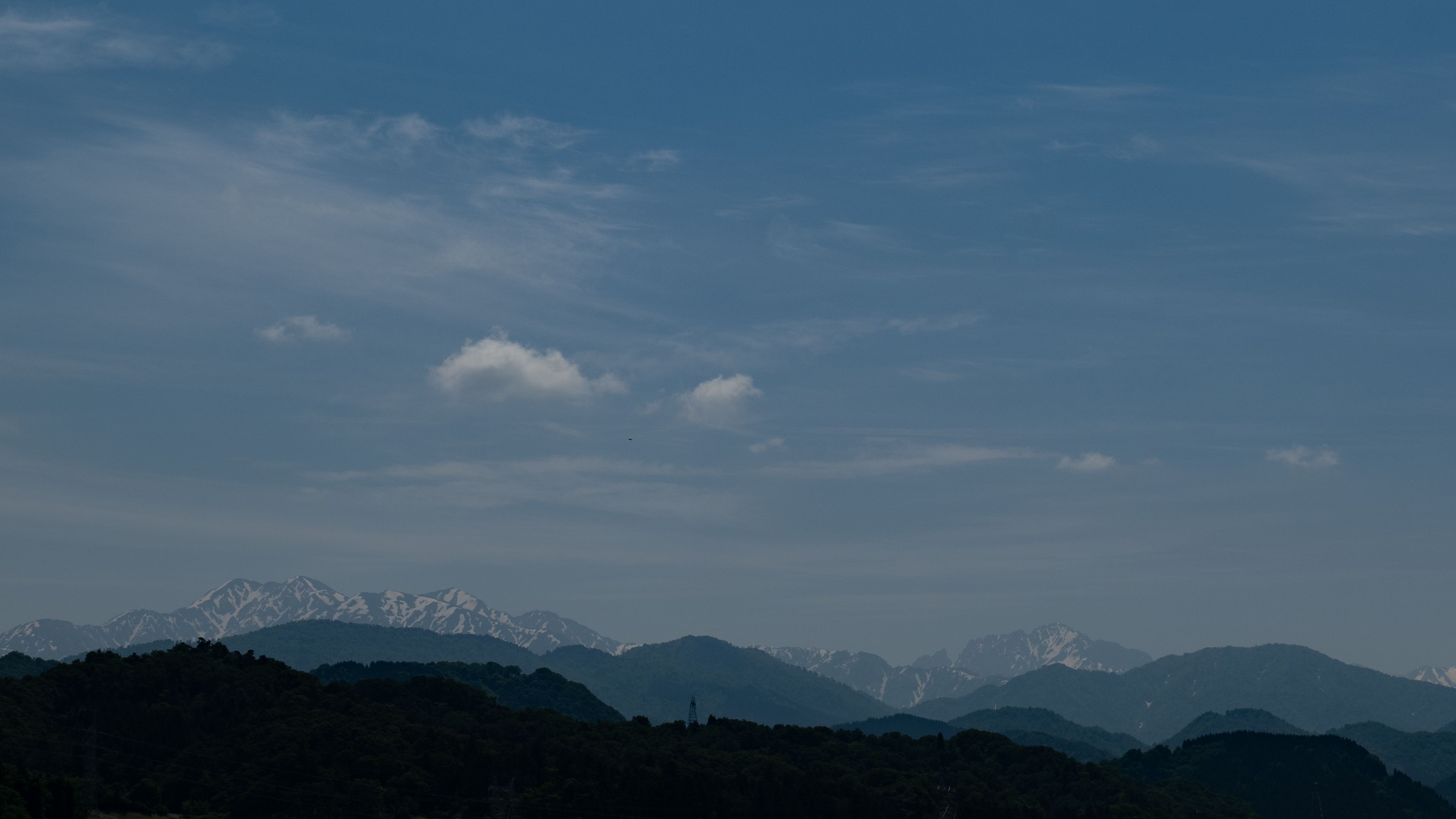 mountains, clouds, horizon, rainbow, landscape, 4k, HD Wallpaper