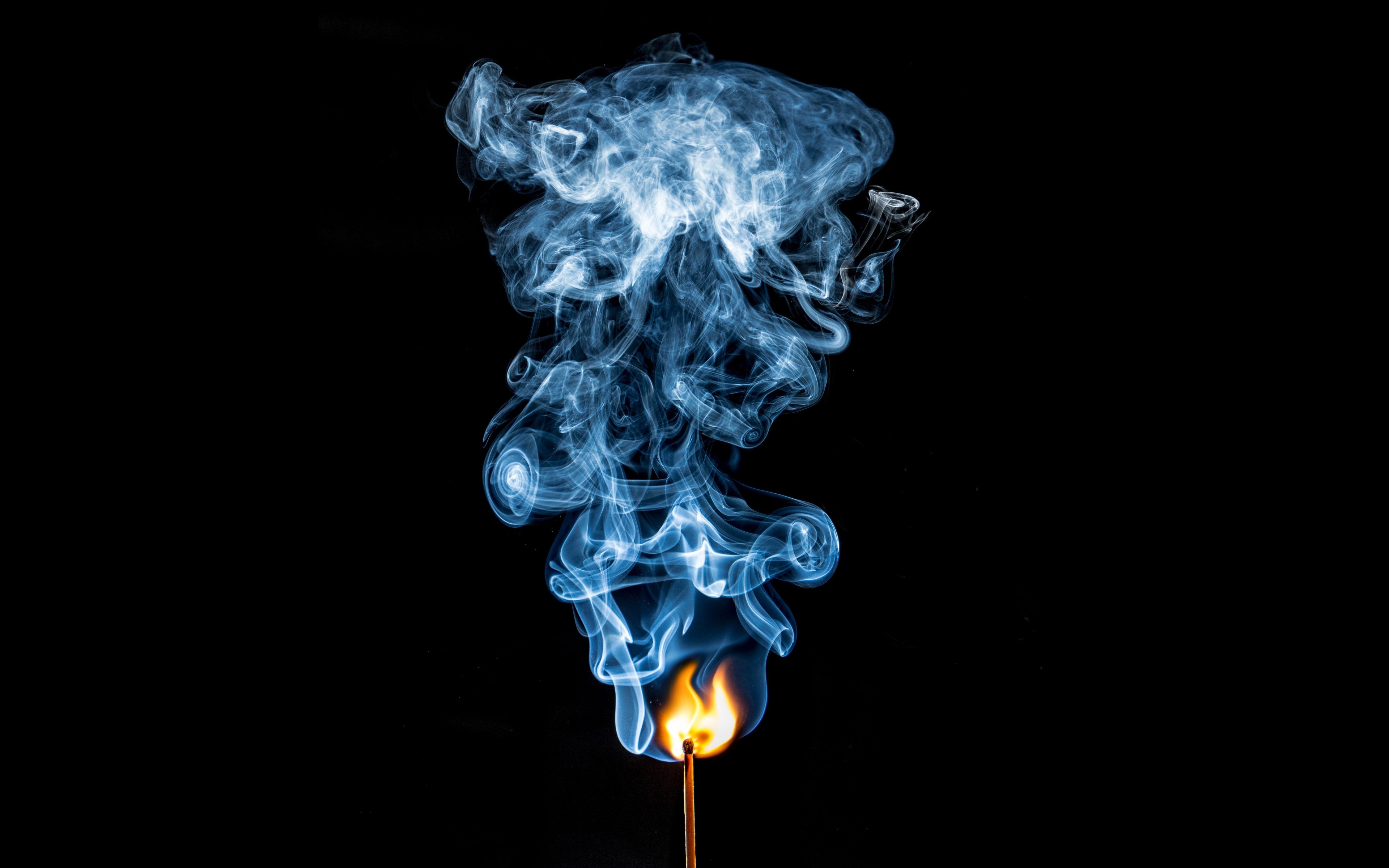 smoke, fire, matches, HD Wallpaper