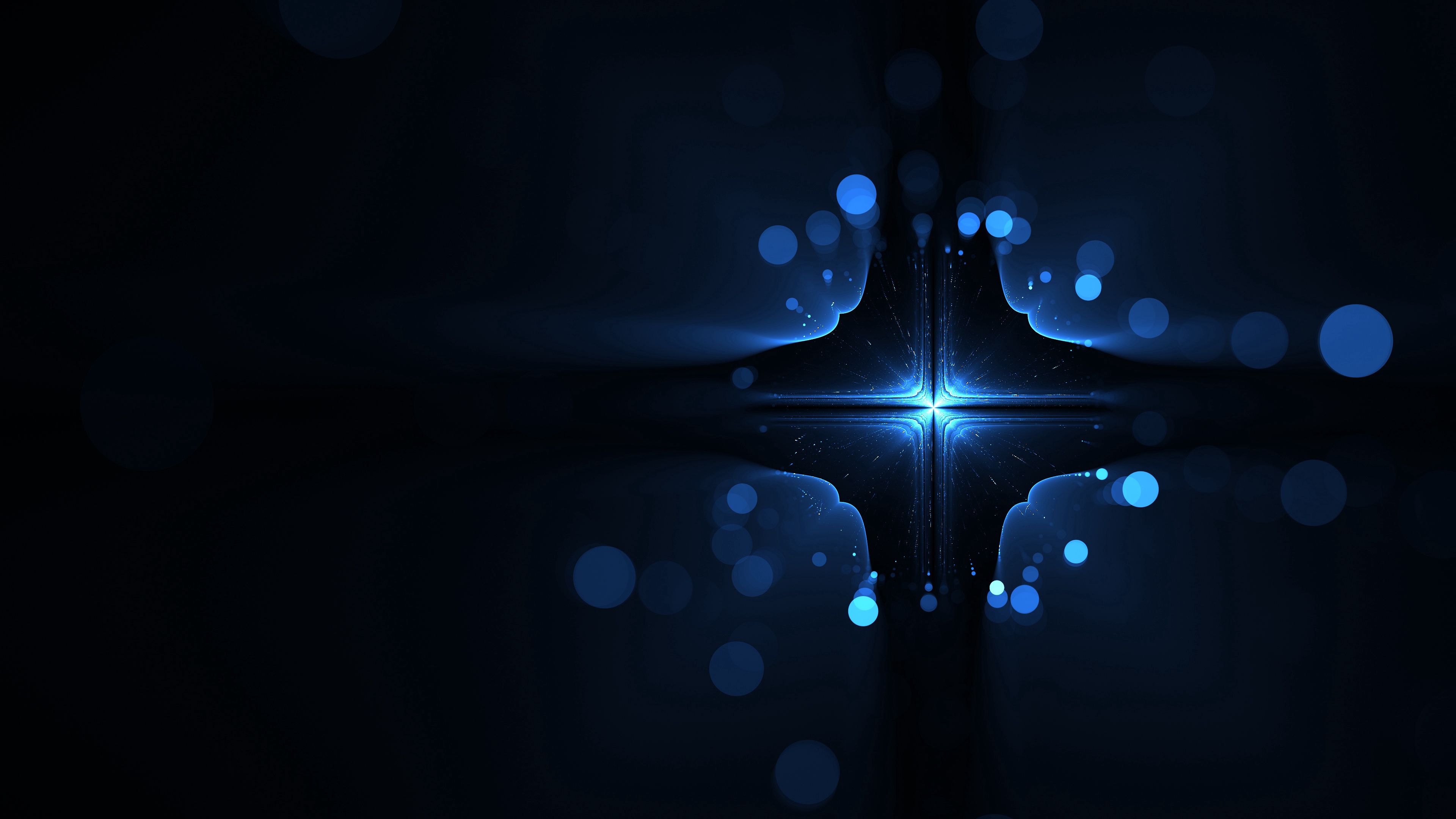 glow, lines, circles, fractal, abstraction, 4k, HD Wallpaper